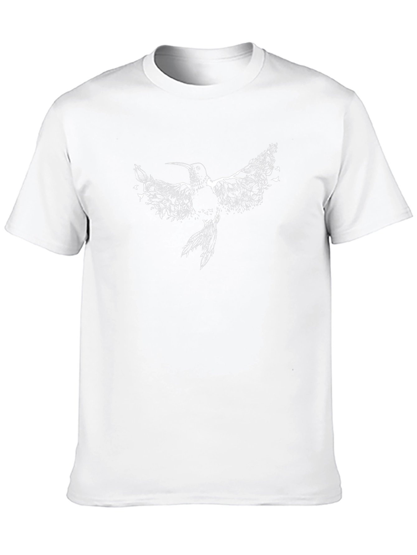 Hummingbird Graphic Print Black T-Shirt
