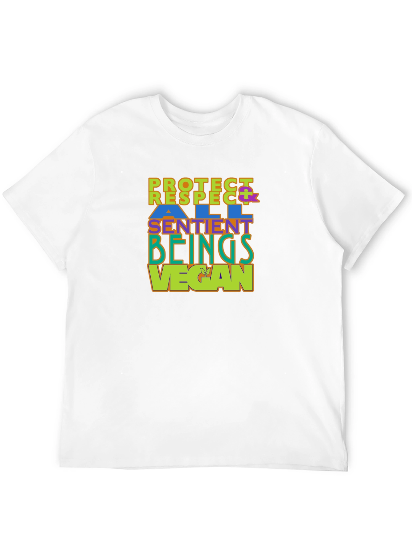 Vegan T-Shirt - Protect Respect All Sentient Beings