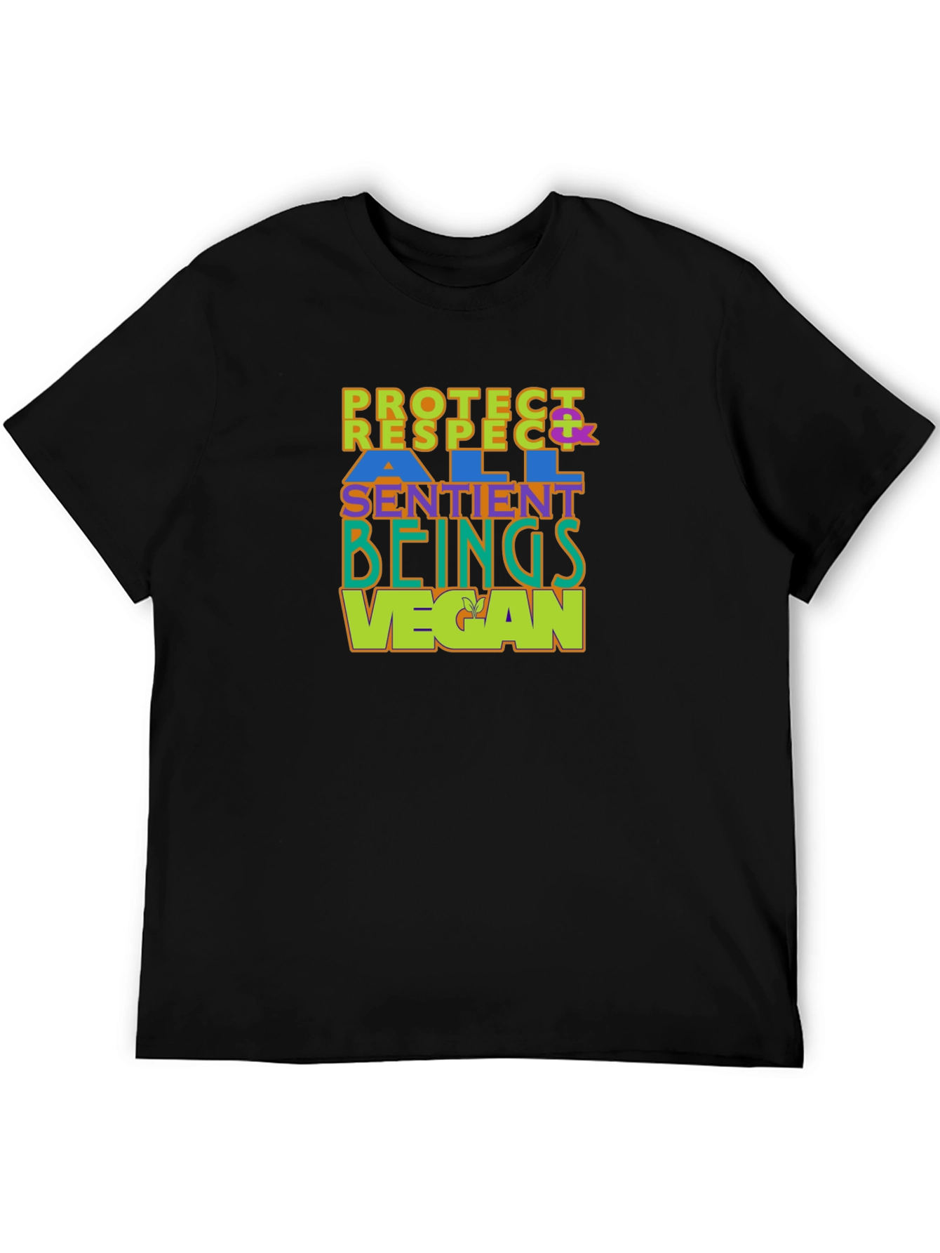 Vegan T-Shirt - Protect Respect All Sentient Beings
