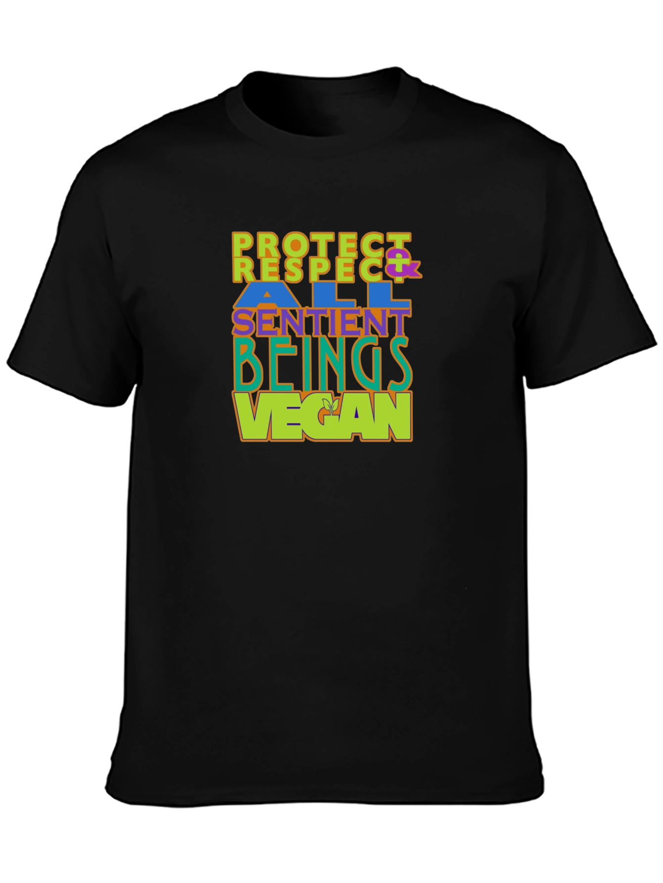 Vegan T-Shirt - Protect Respect All Sentient Beings
