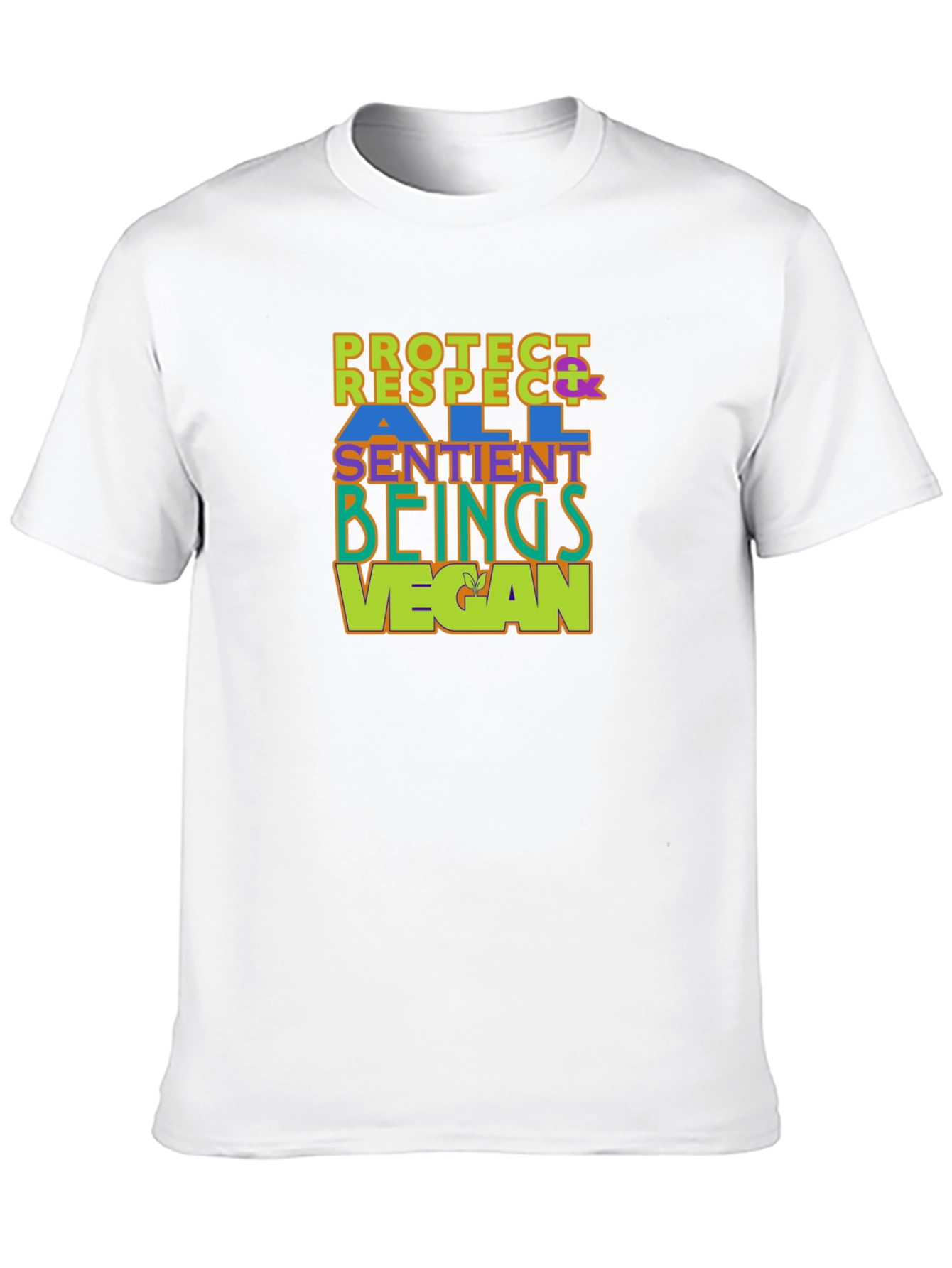 Vegan T-Shirt - Protect Respect All Sentient Beings