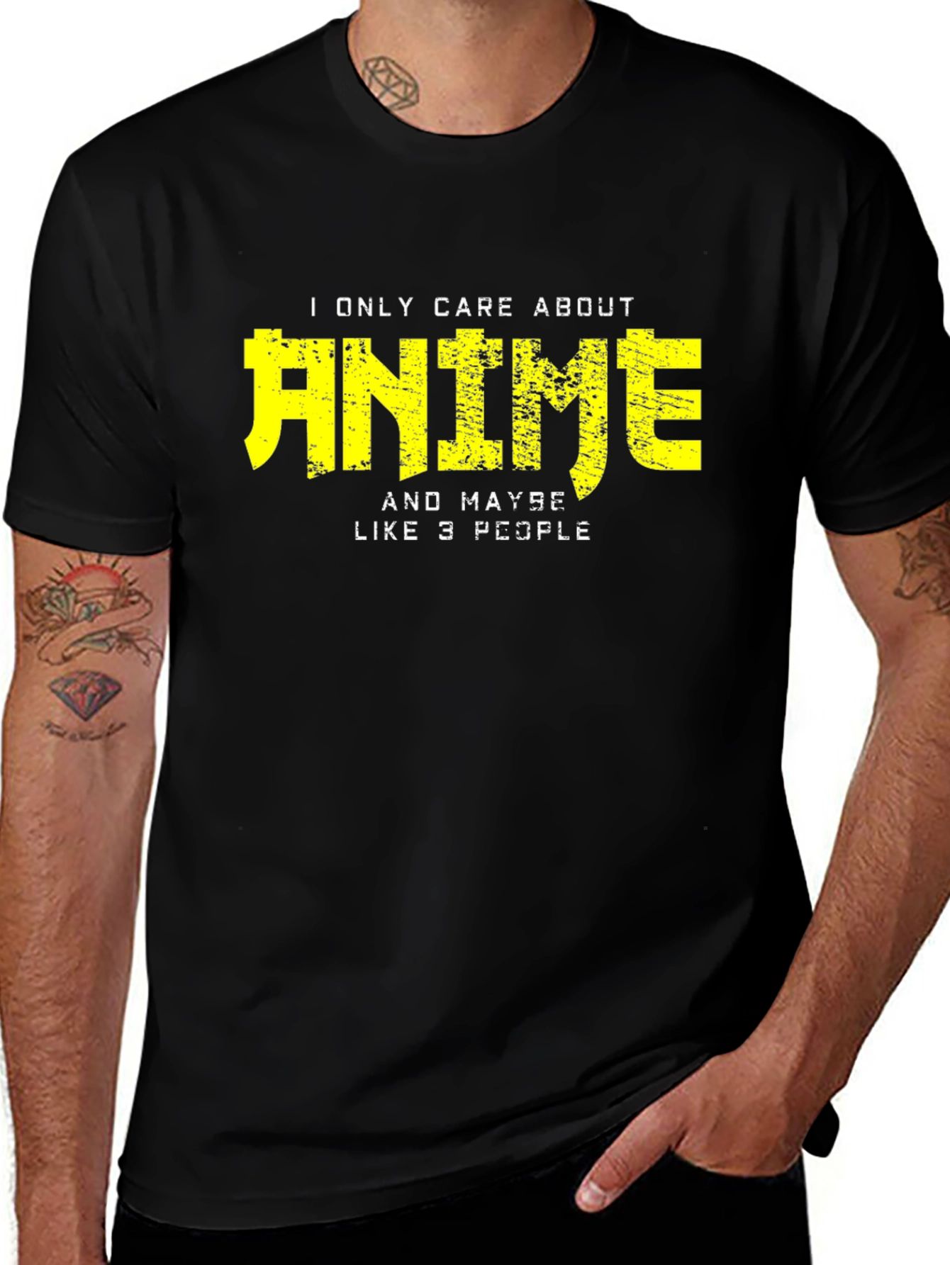 Anime Lover T-Shirt - Black Cotton Blend Tee