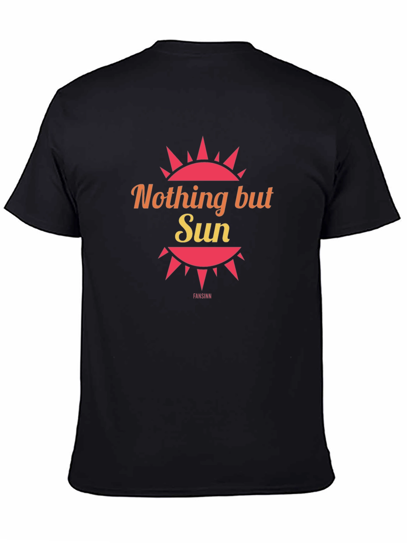 Nothing But Sun Graphic Tee - Black Cotton T-Shirt