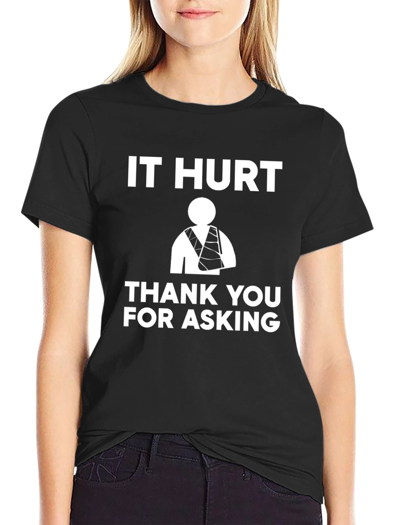 It Hurt Arm Cast Graphic T-Shirt