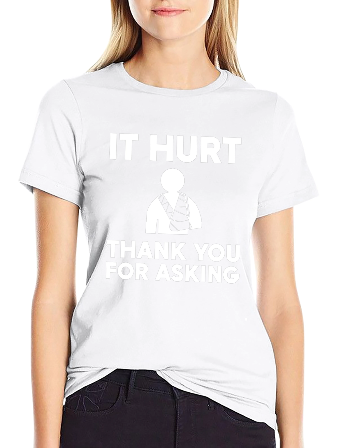 It Hurt Arm Cast Graphic T-Shirt