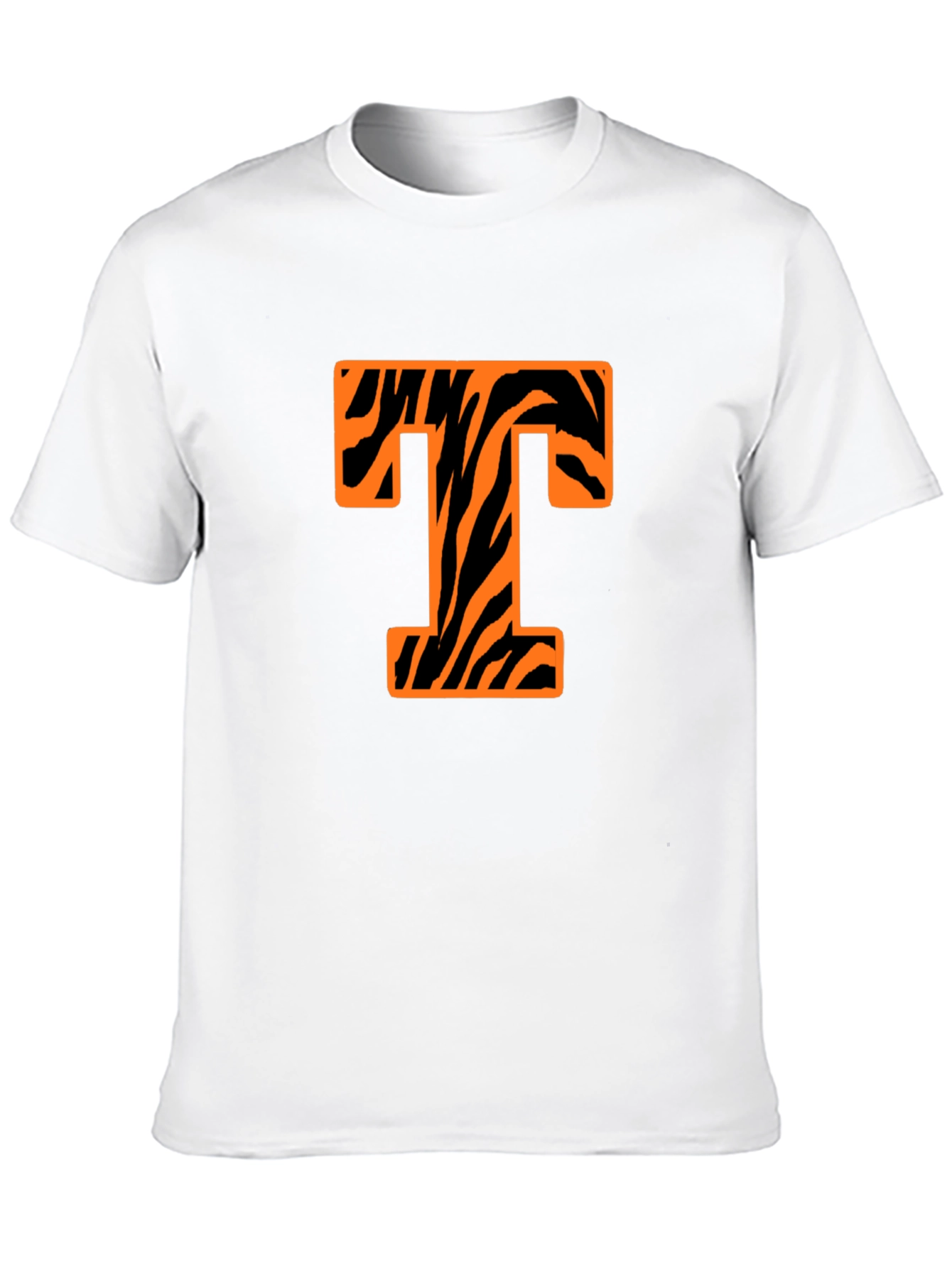 Bold T Tiger Stripe Graphic Tee - Black