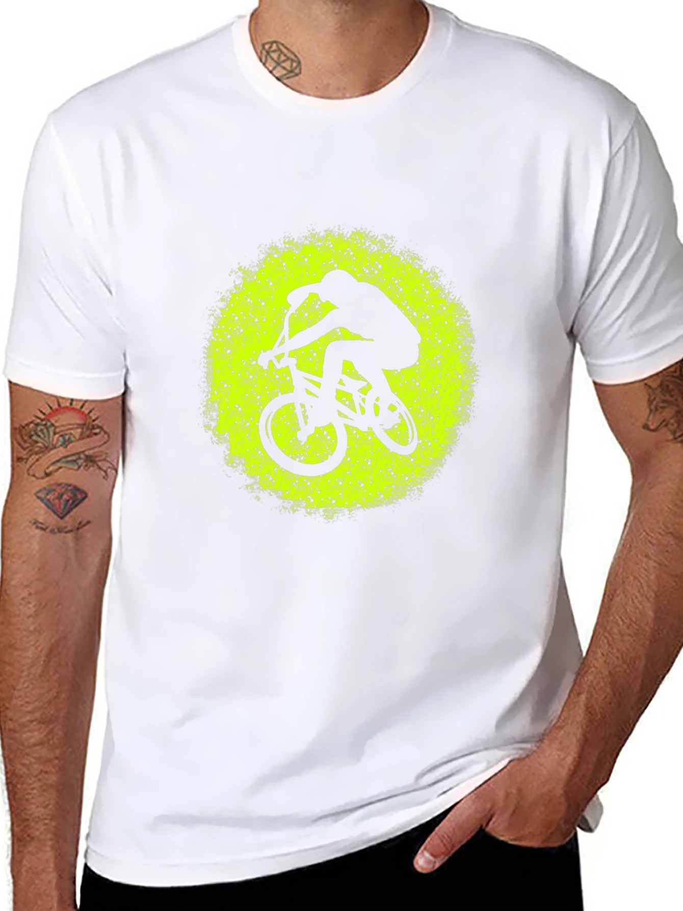 BMX Rider Graphic Tee - Black Cotton
