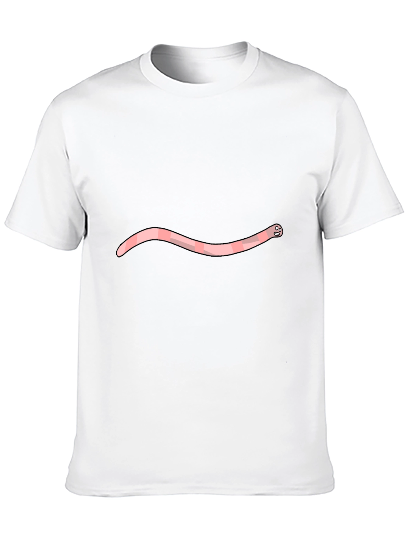 Novelty Earthworm Tee - Black Cotton Blend T-Shirt