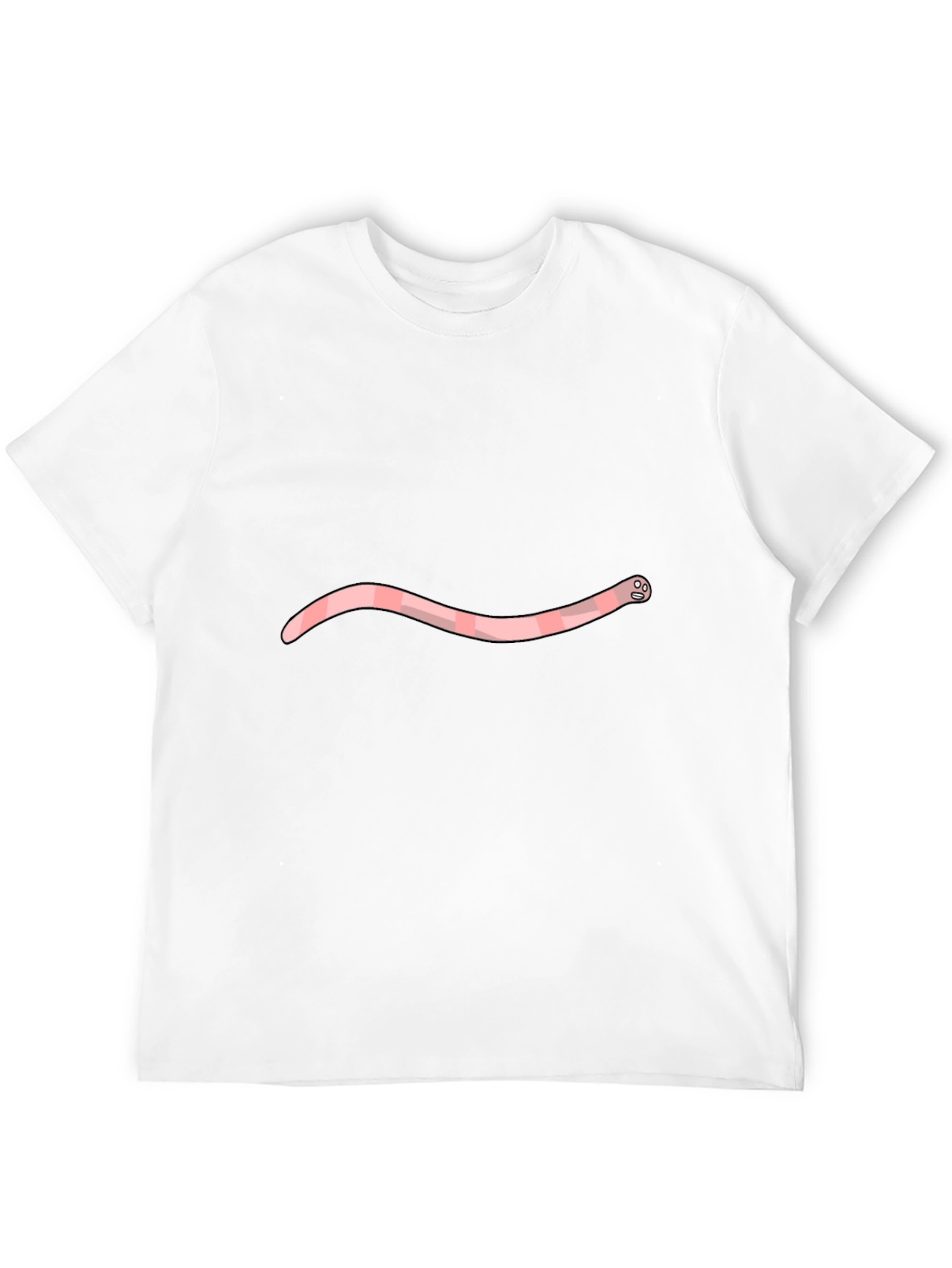 Novelty Earthworm Tee - Black Cotton Blend T-Shirt