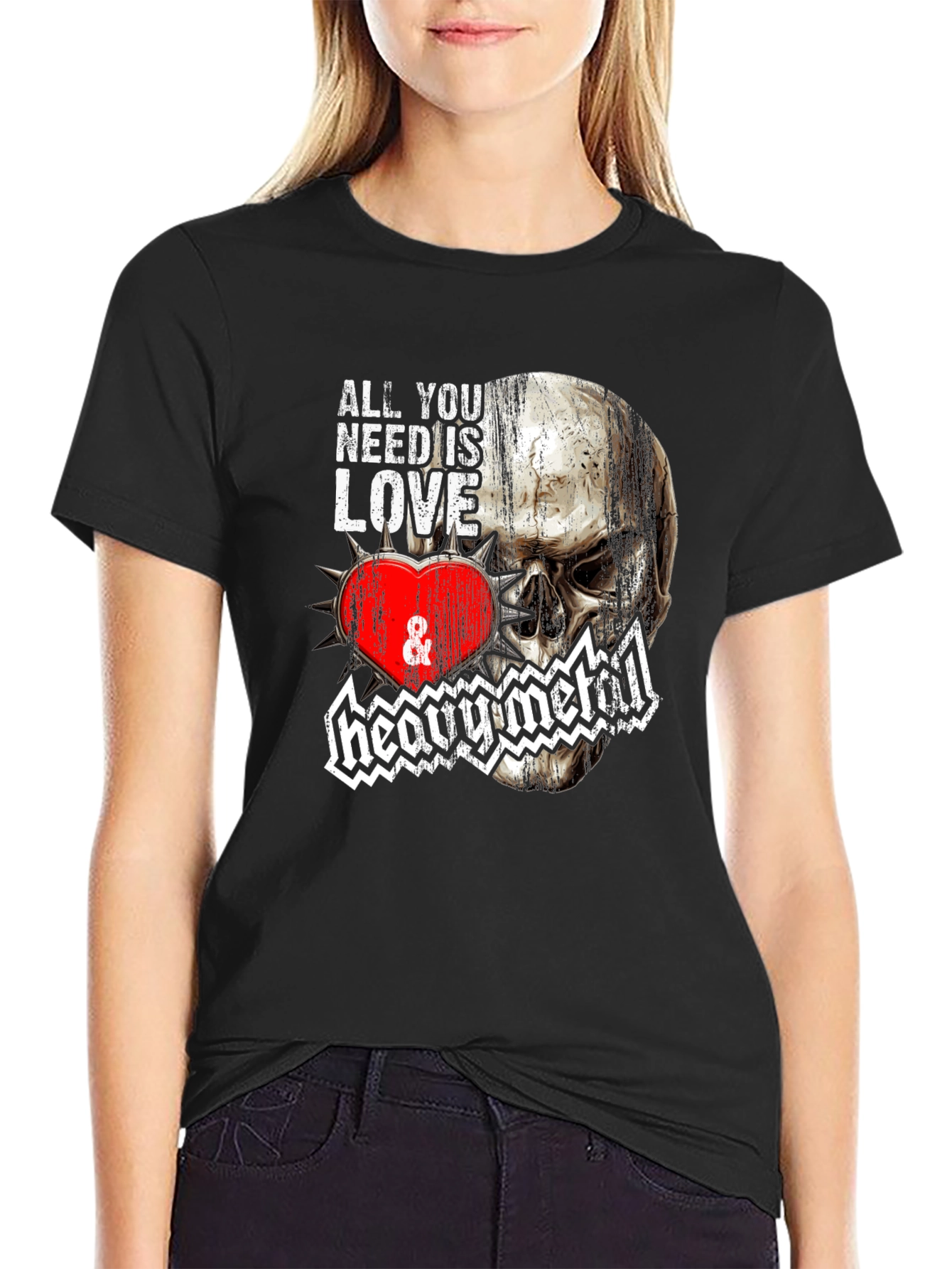 Skull & Metal Graphic T-Shirt - Rocker Style