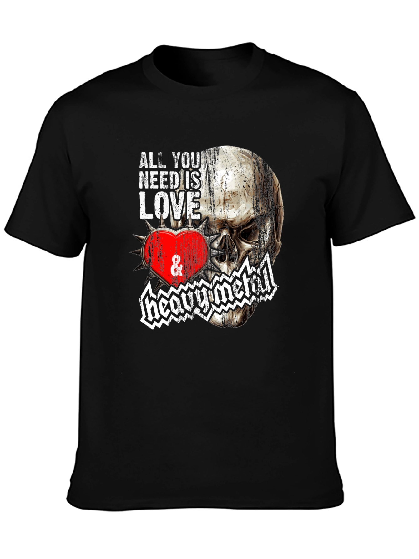 Skull & Metal Graphic T-Shirt - Rocker Style