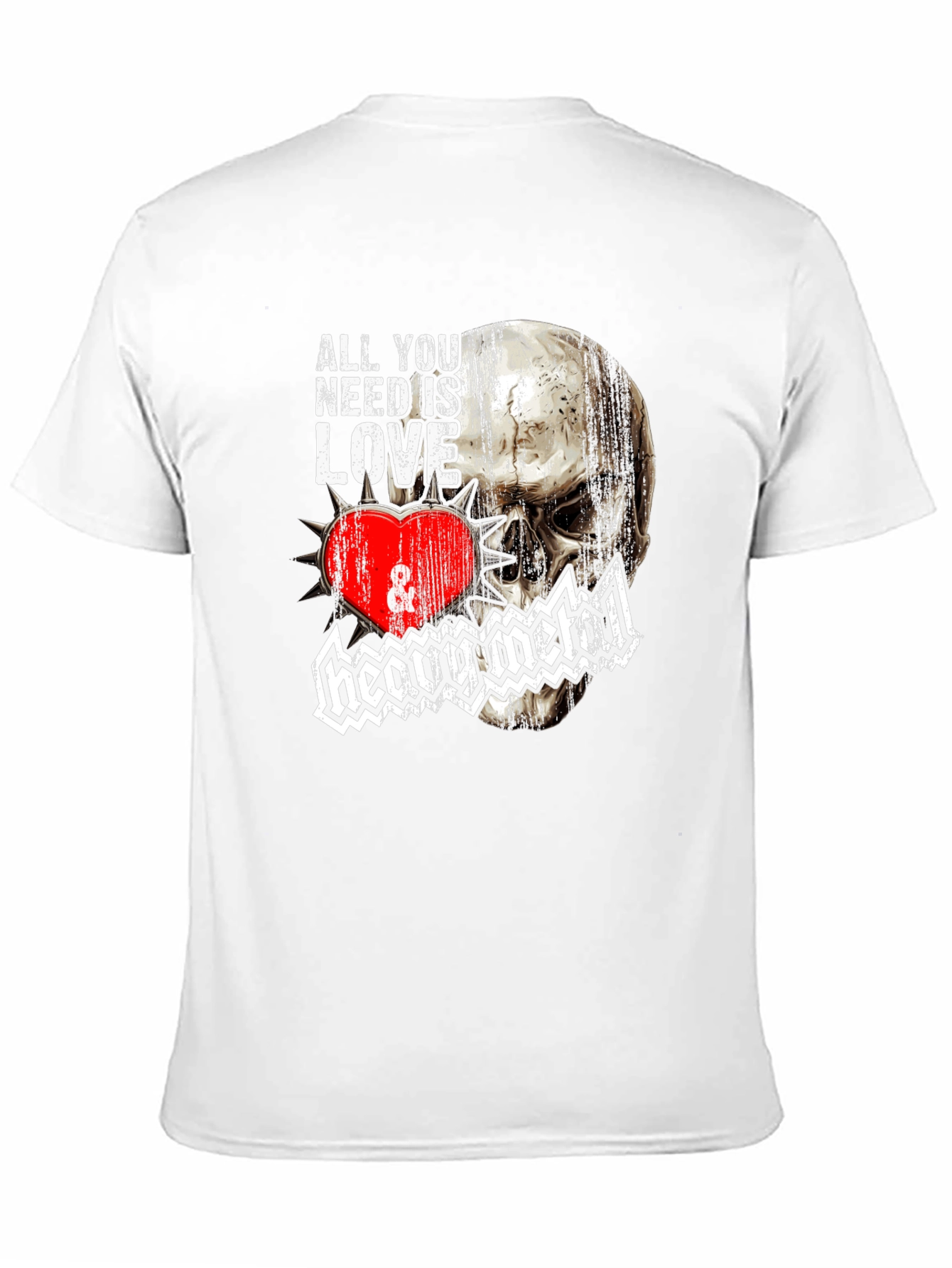 Skull & Metal Graphic T-Shirt - Rocker Style