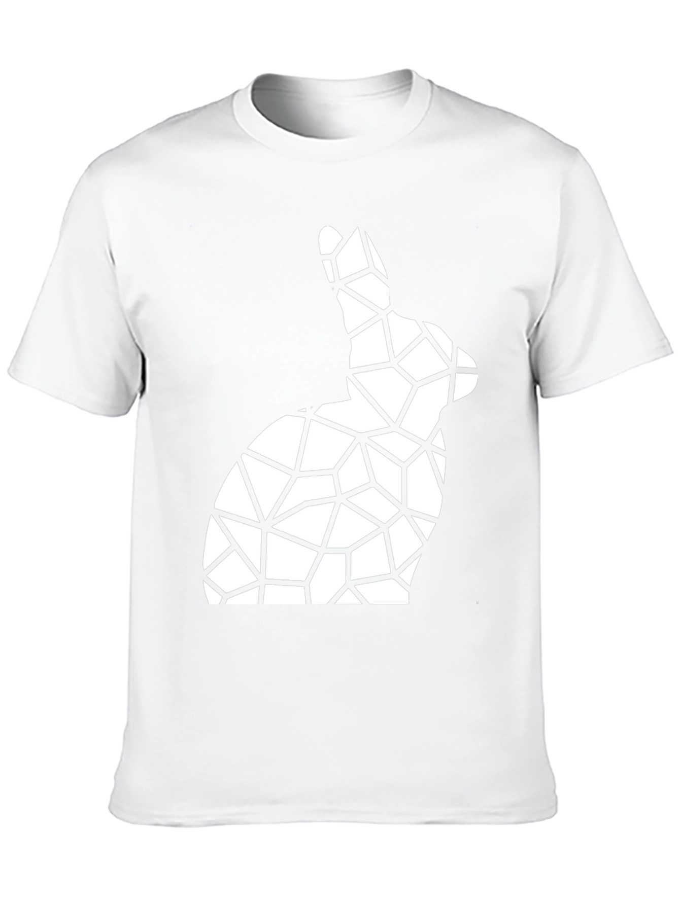 Geometric Bunny Graphic Print Tee