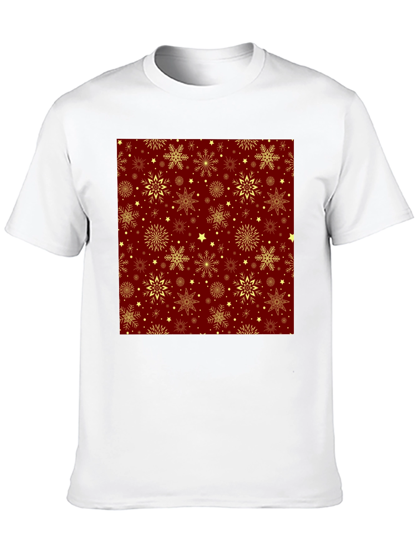 Festive Snowflake Pattern T-Shirt