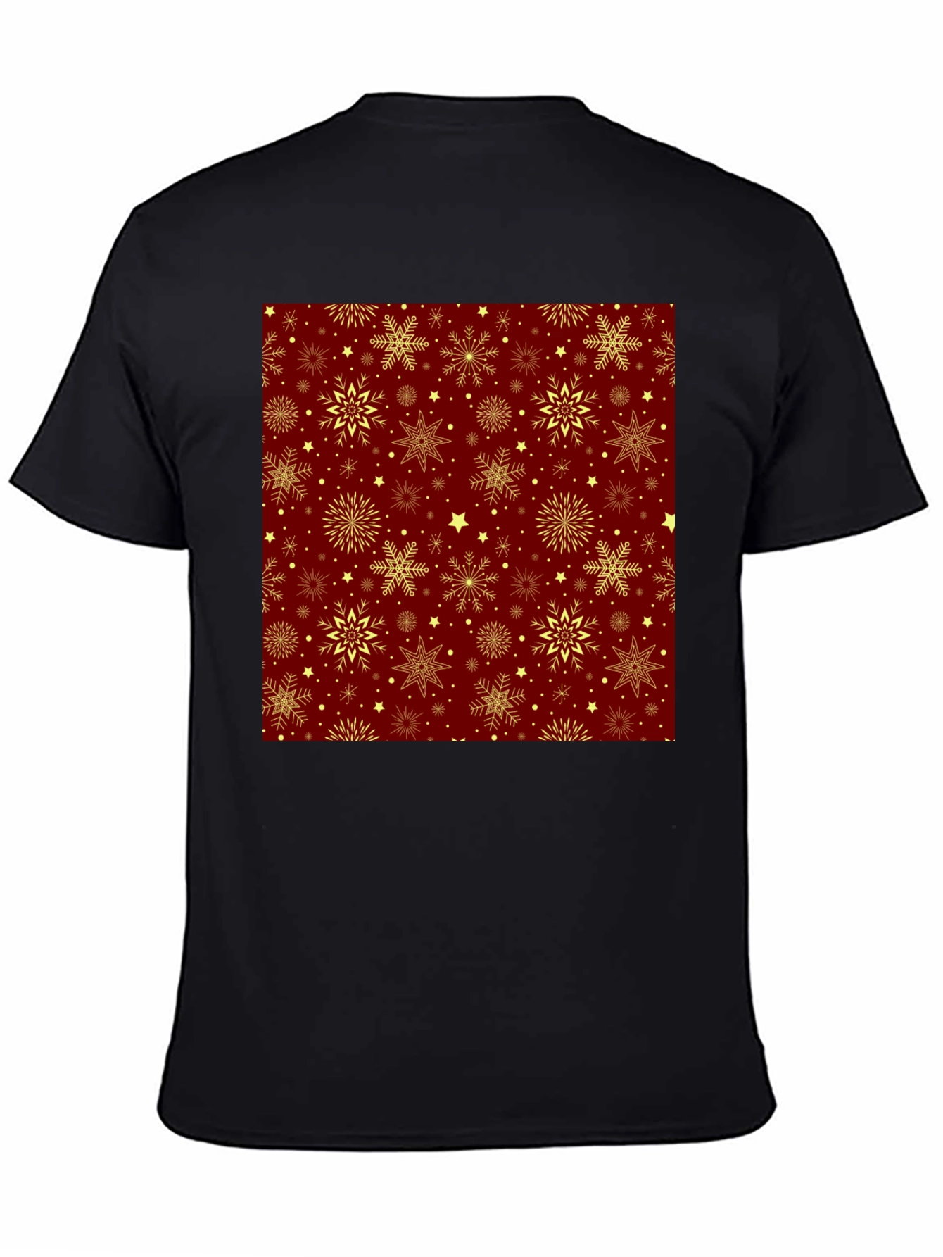 Festive Snowflake Pattern T-Shirt