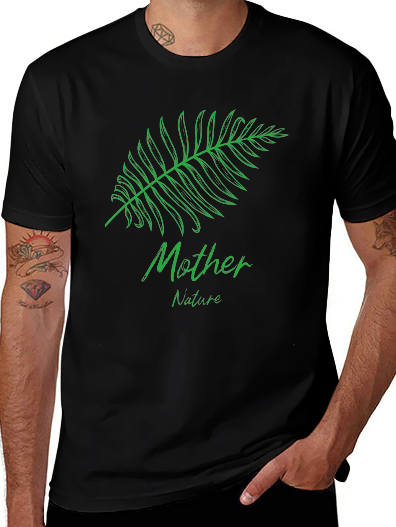 Mother Nature Graphic Black T-Shirt