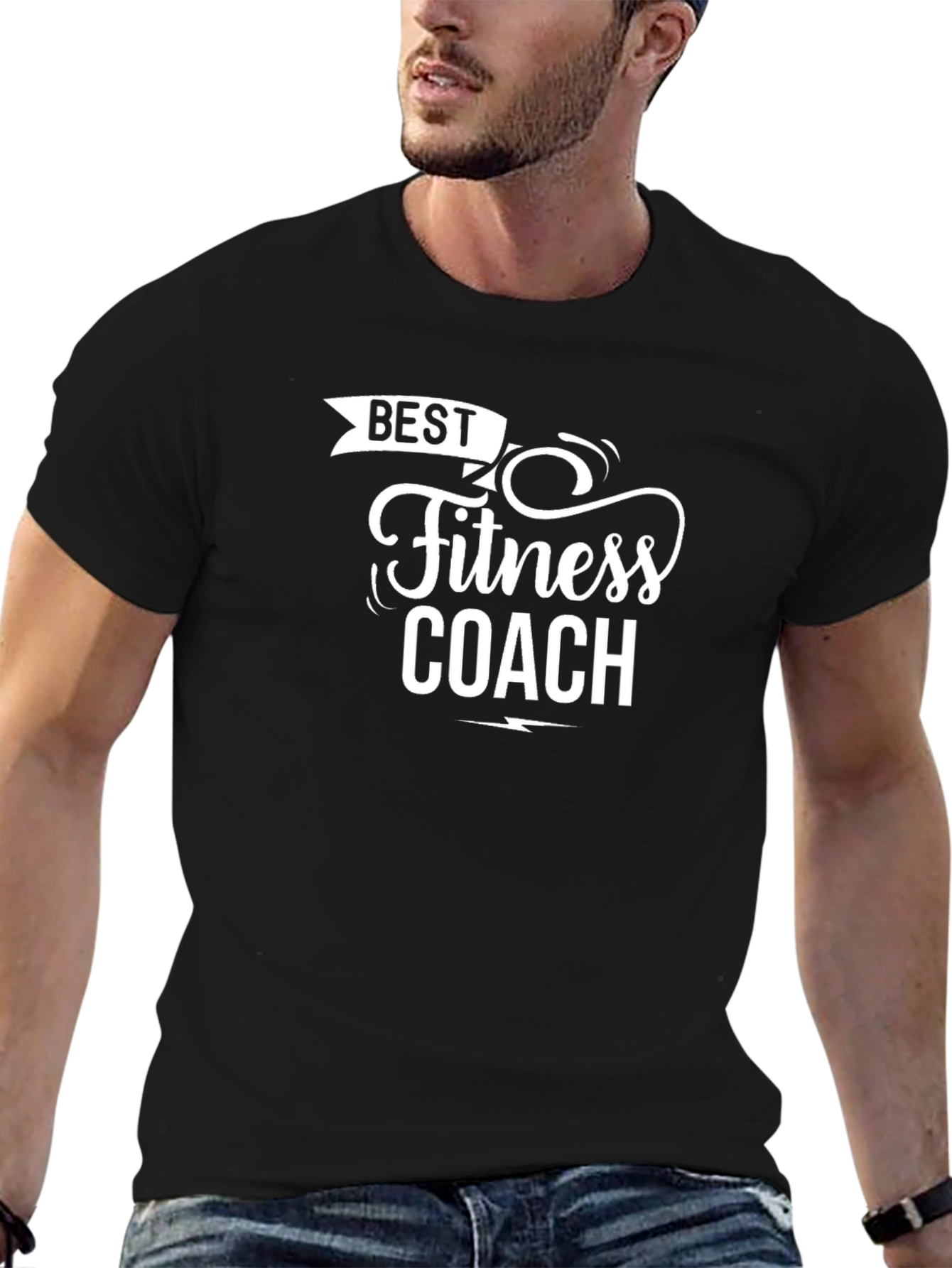 Best Fitness Coach Black T-Shirt