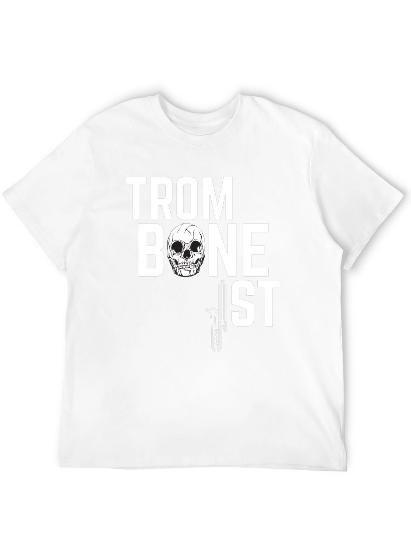 Trombonist Skull Graphic Black T-Shirt