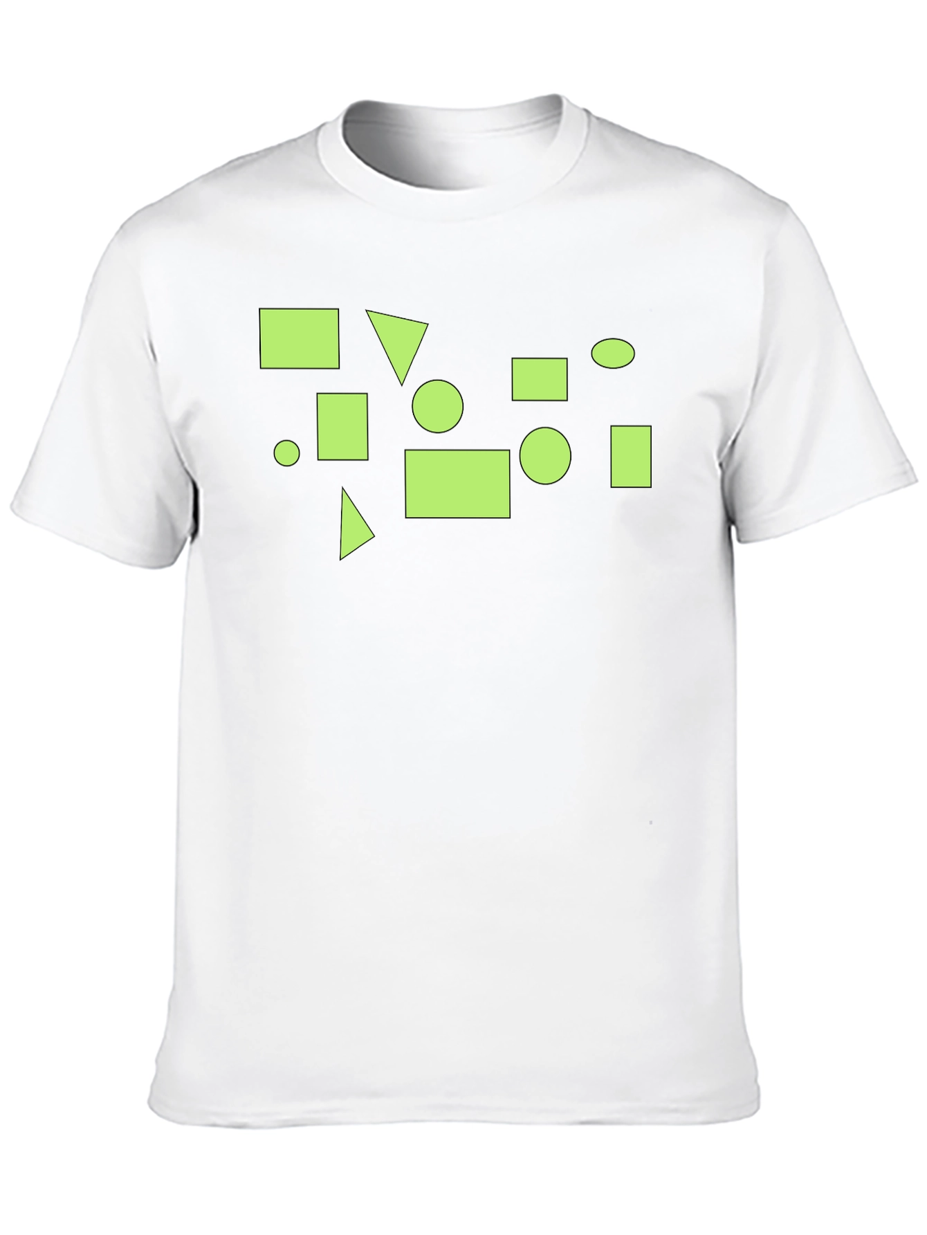 Geometric Graphic Print Black T-Shirt
