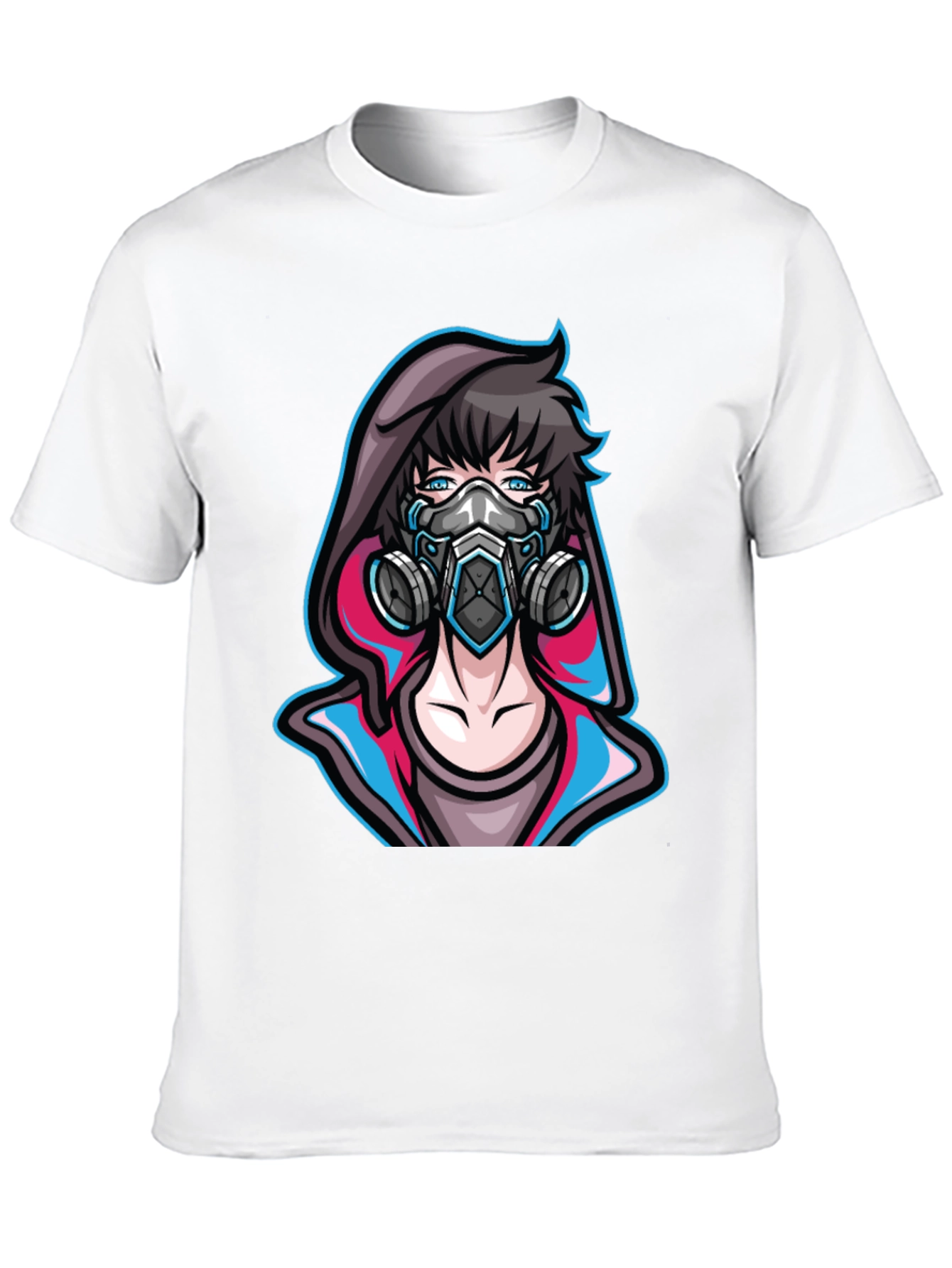 Anime Gas Mask Graphic Tee