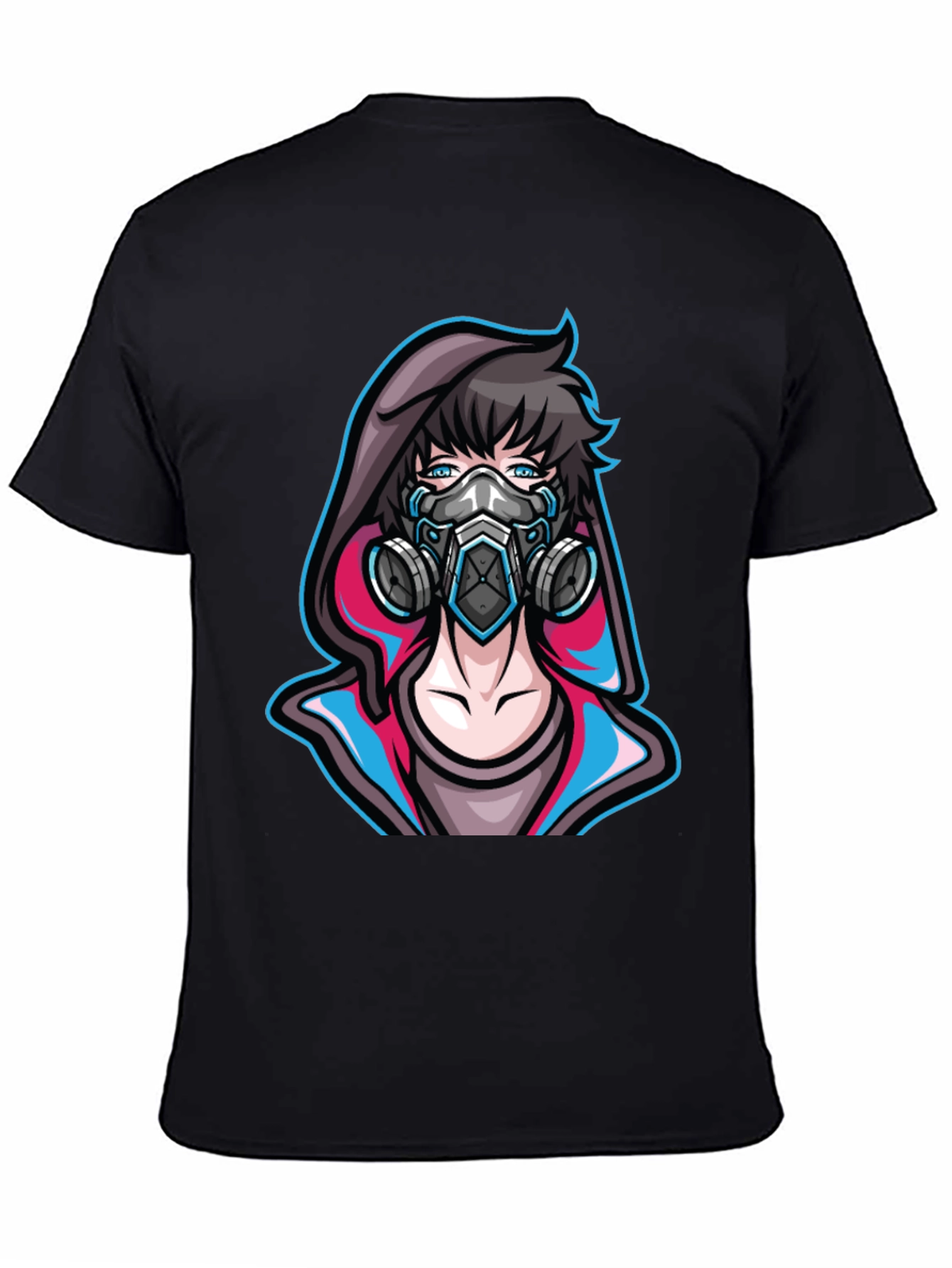 Anime Gas Mask Graphic Tee