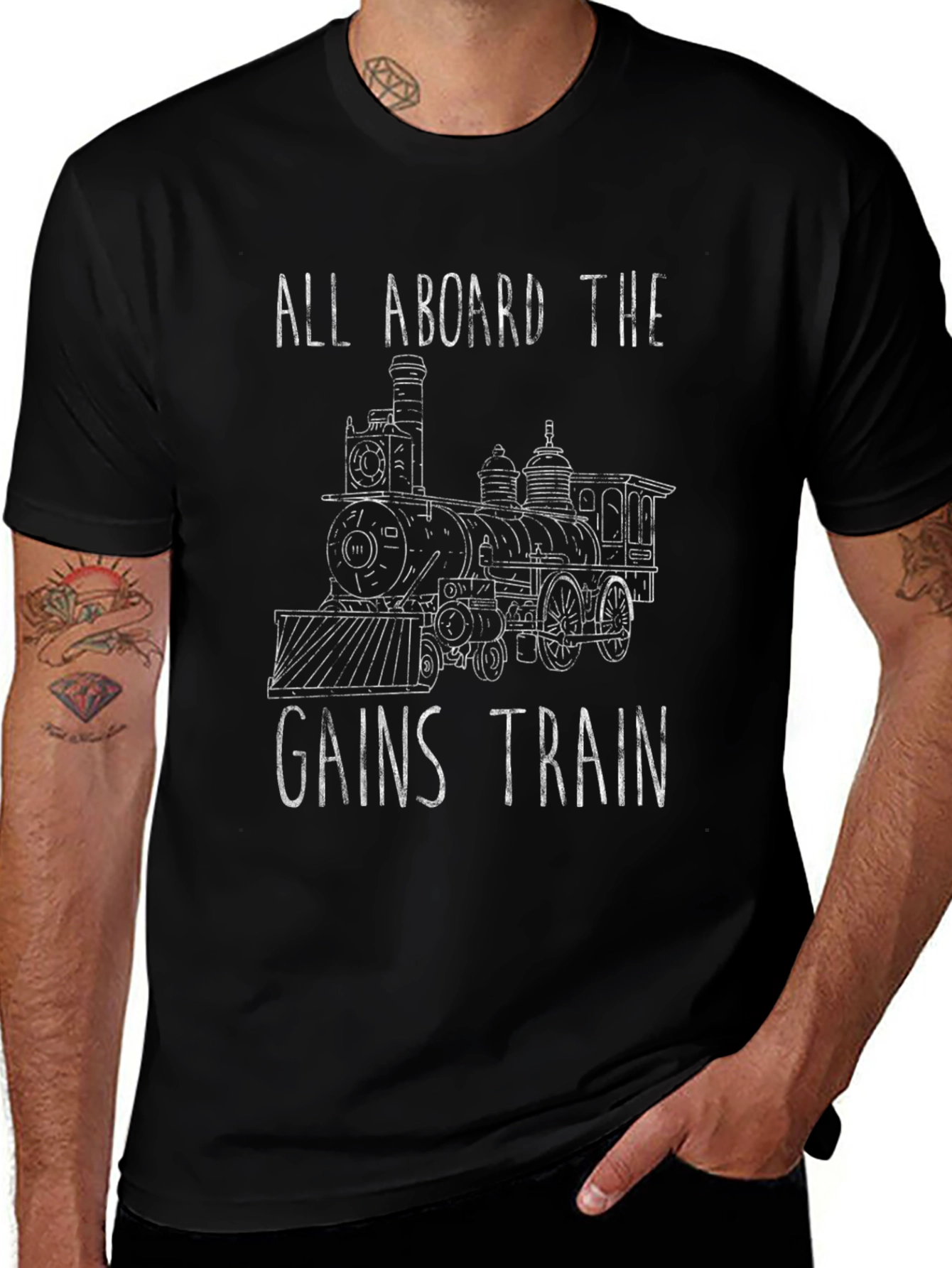 Gains Train T-Shirt - All Aboard Fitness