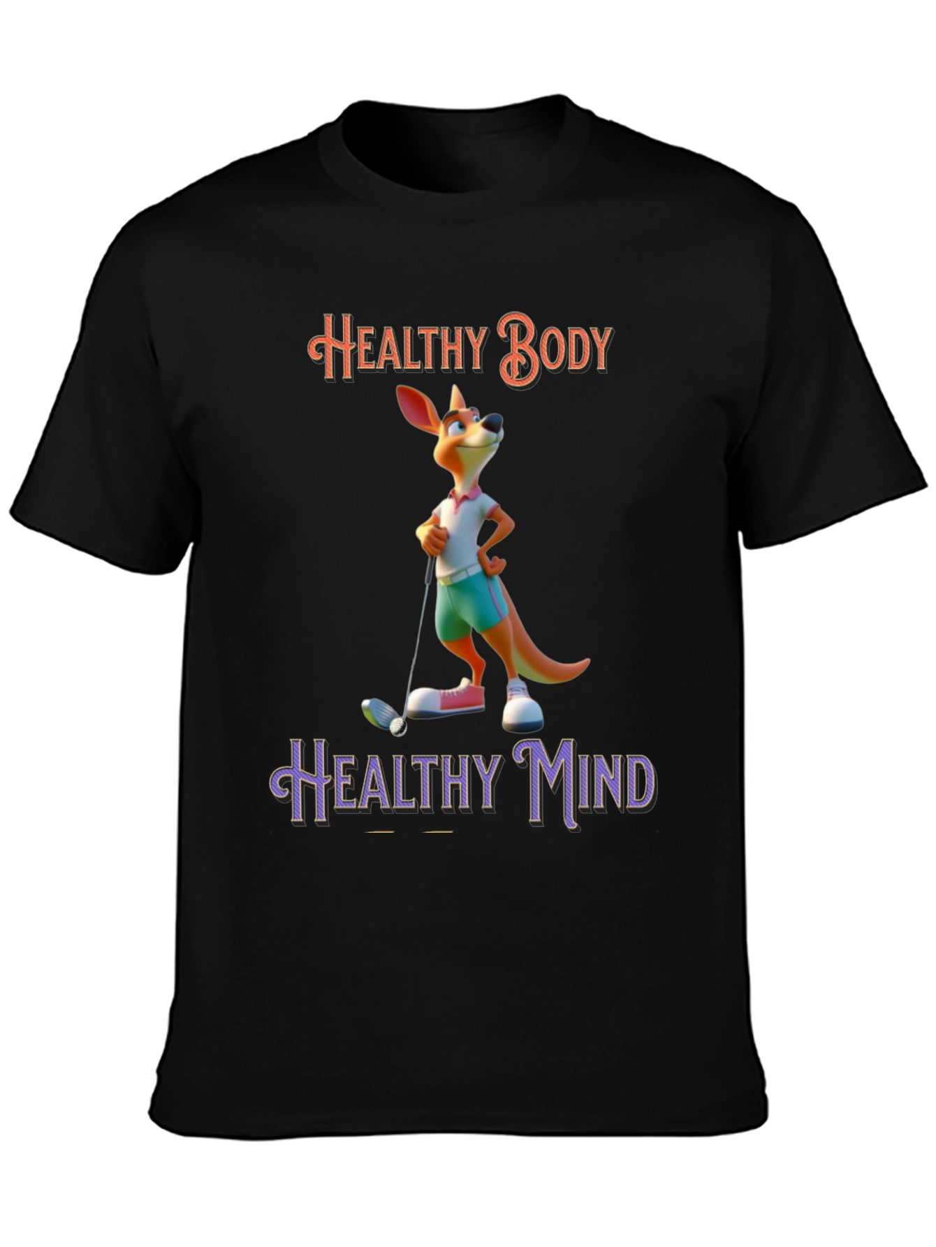 Healthy Body Healthy Mind Kangaroo T-Shirt