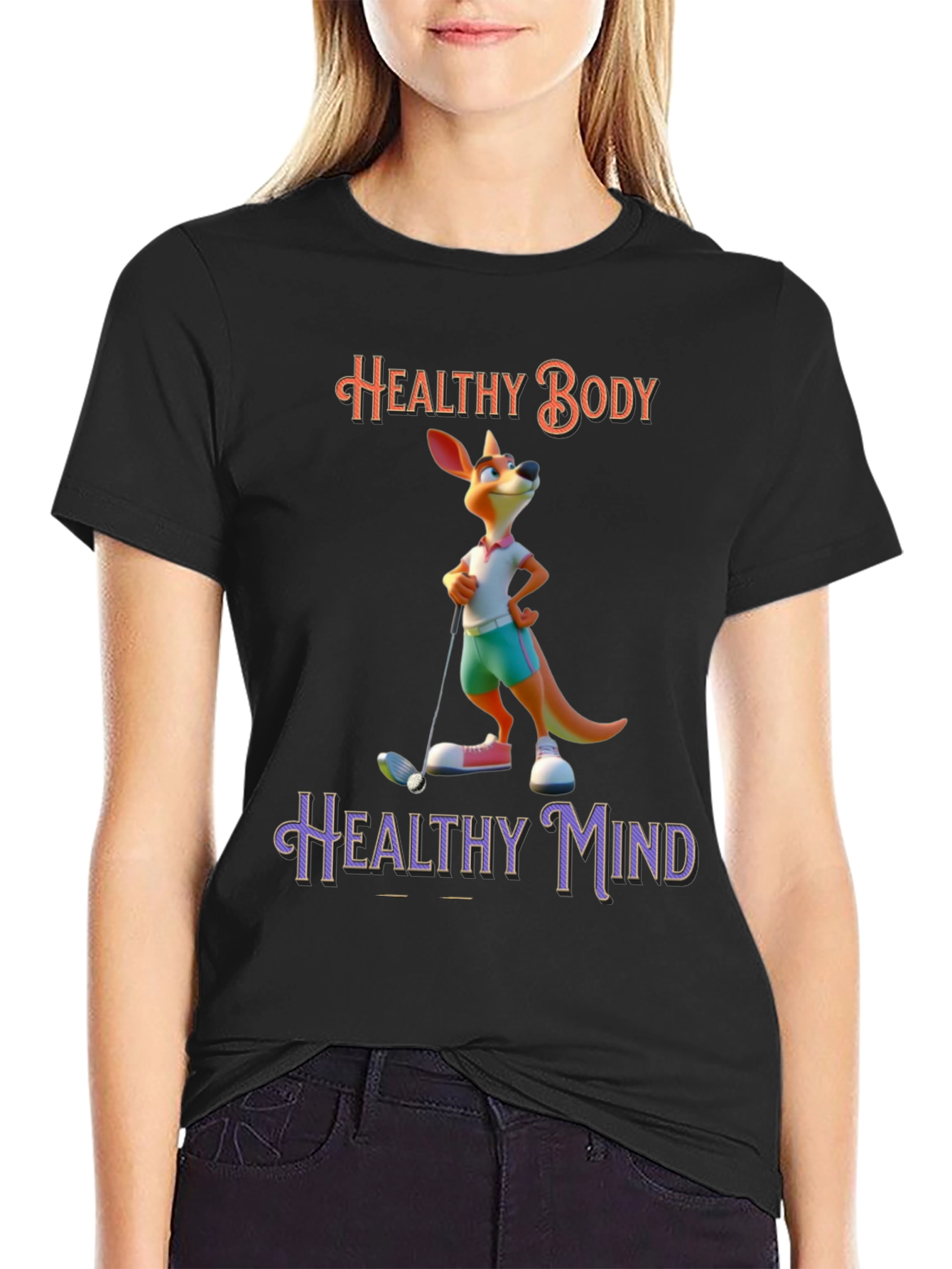 Healthy Body Healthy Mind Kangaroo T-Shirt