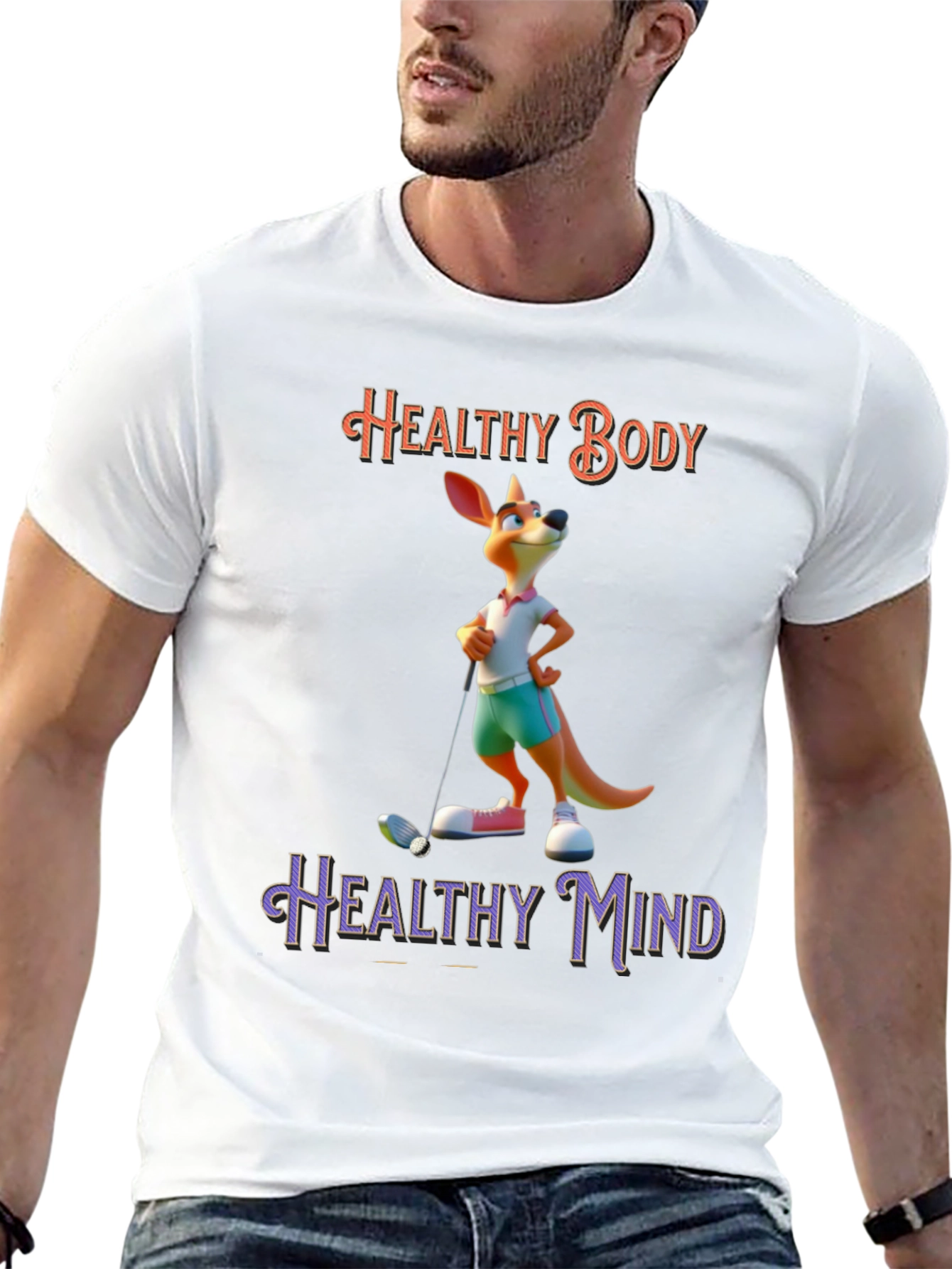Healthy Body Healthy Mind Kangaroo T-Shirt