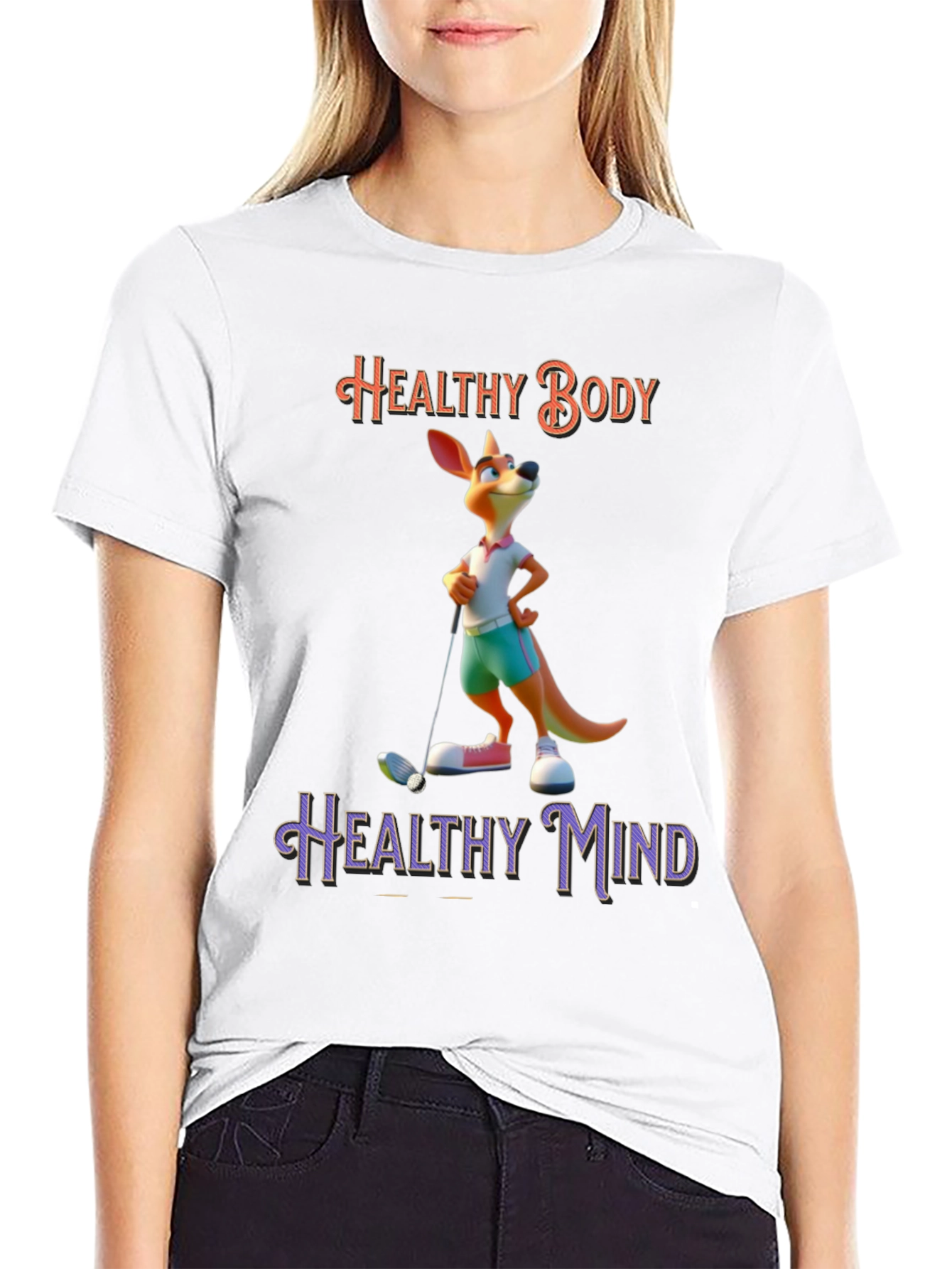 Healthy Body Healthy Mind Kangaroo T-Shirt