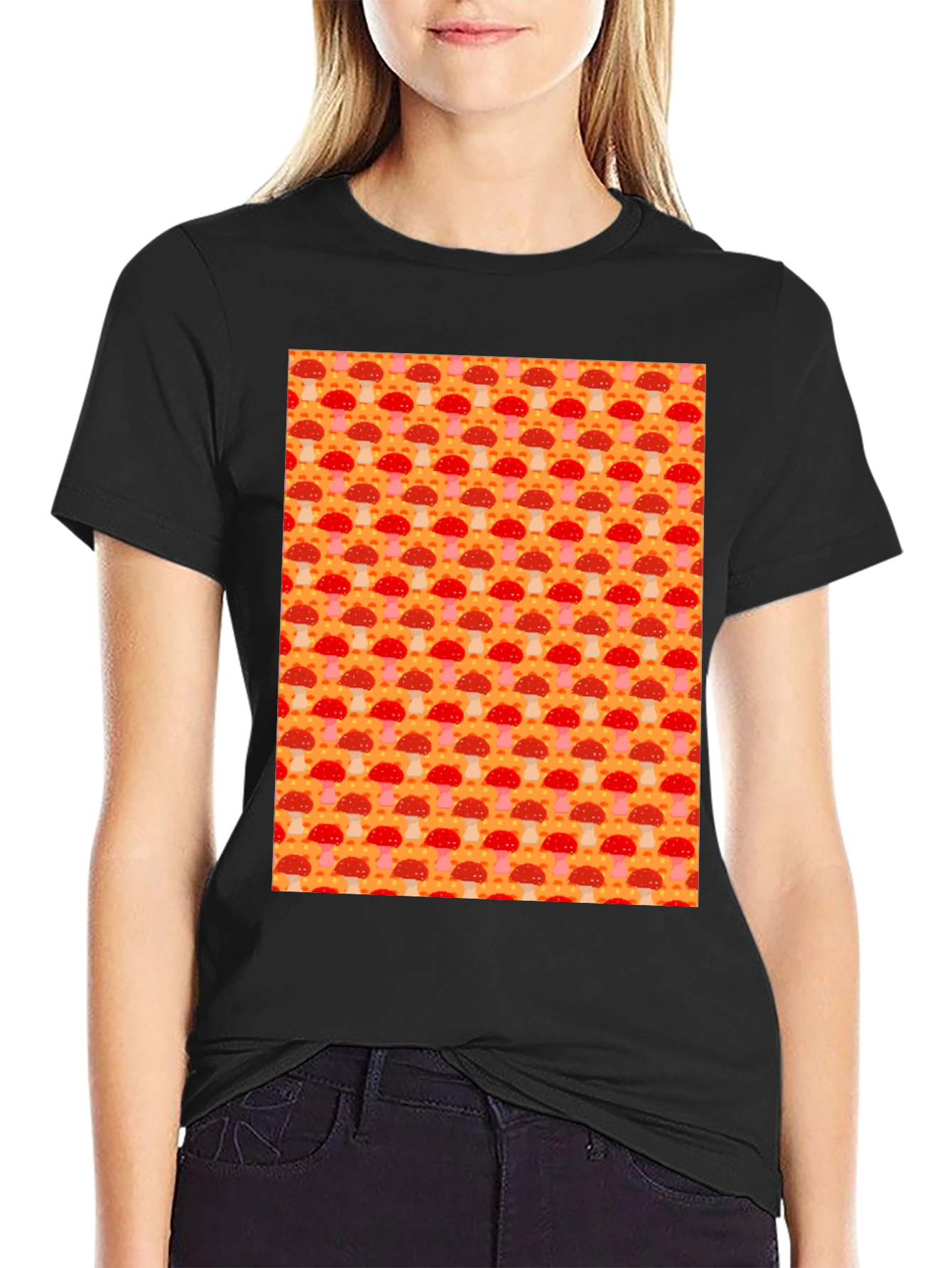 Mushroom Pattern Tee - Funky & Fun