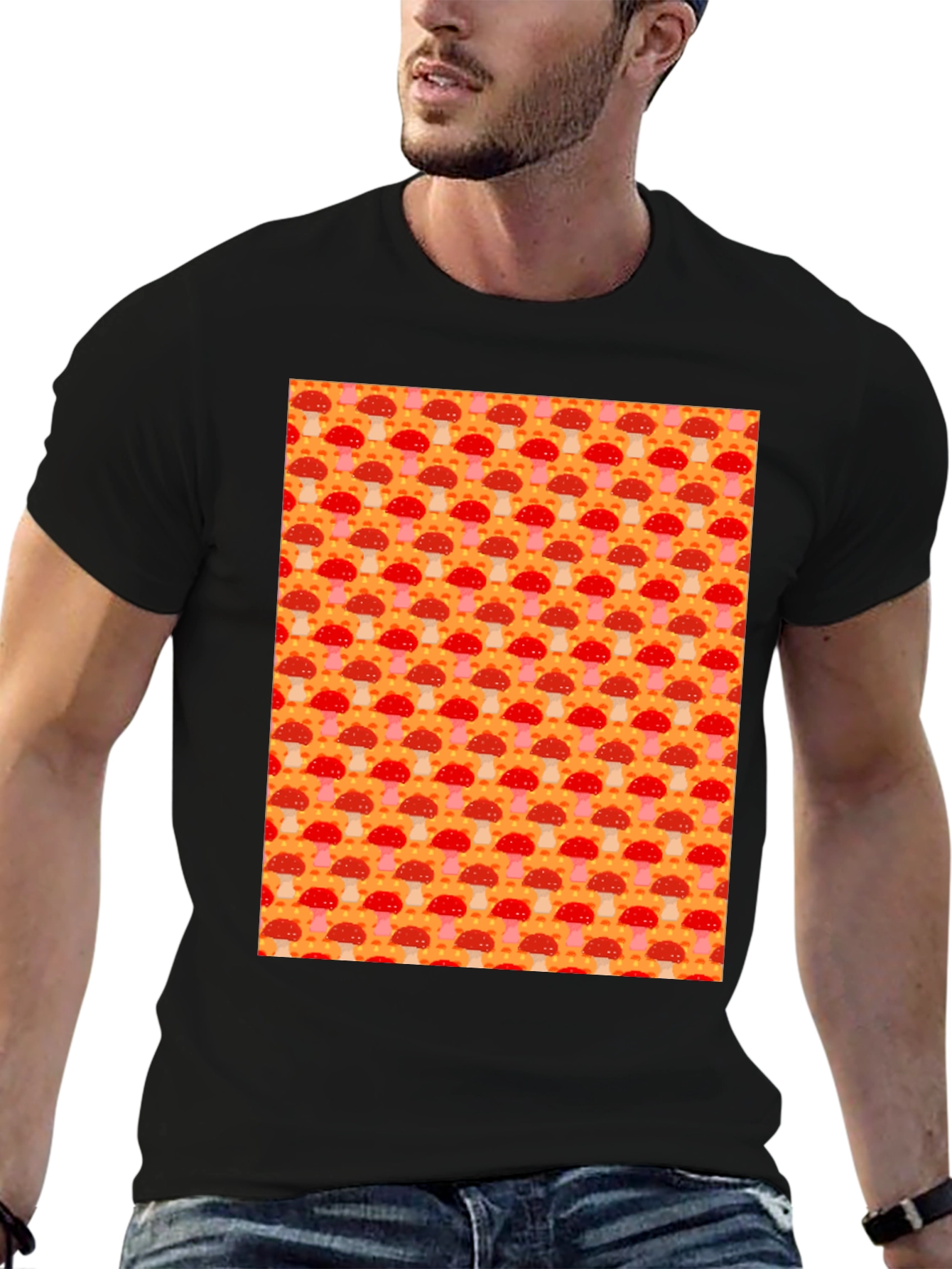 Mushroom Pattern Tee - Funky & Fun
