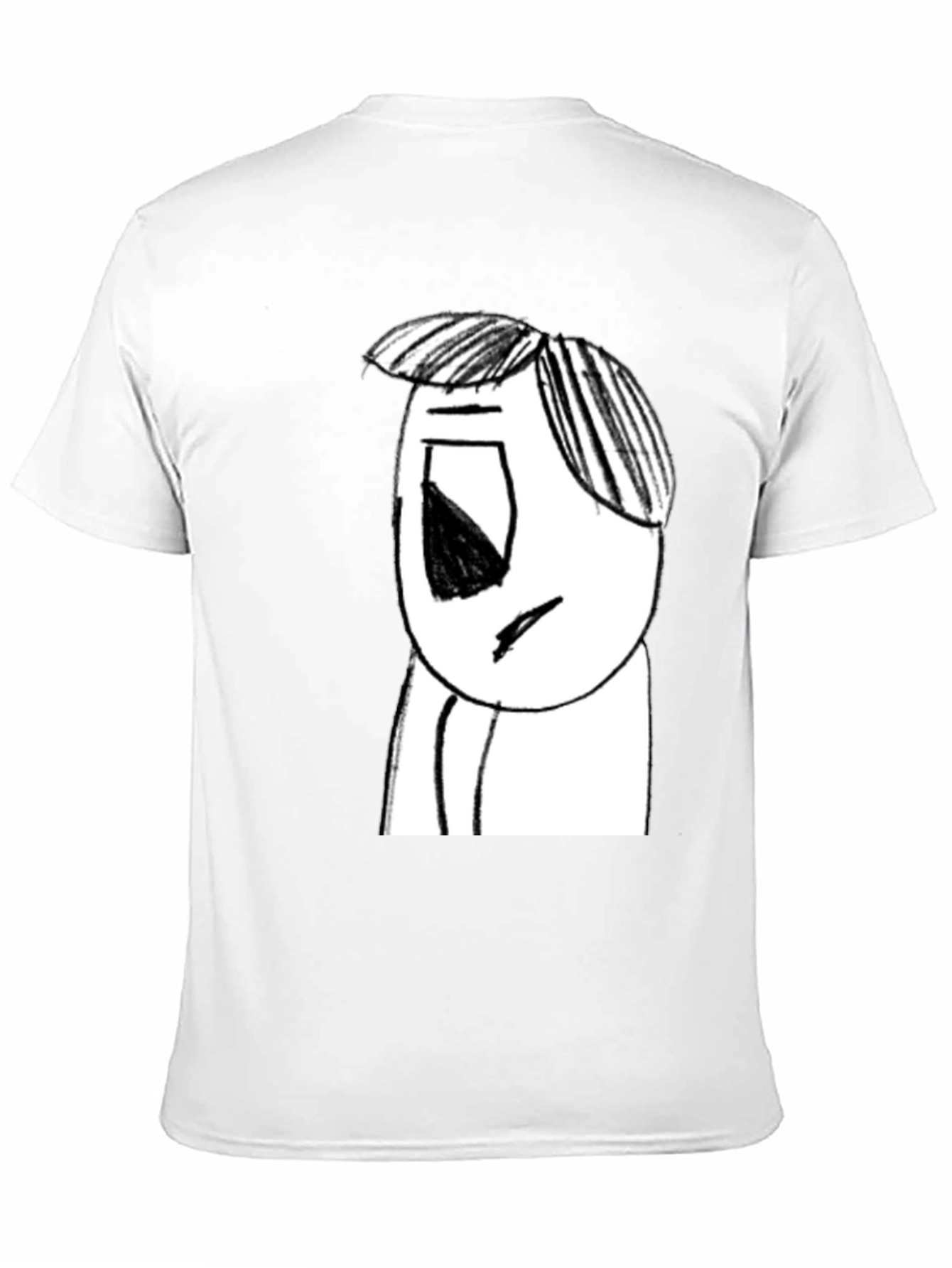 Cartoon Sketch Black T-Shirt