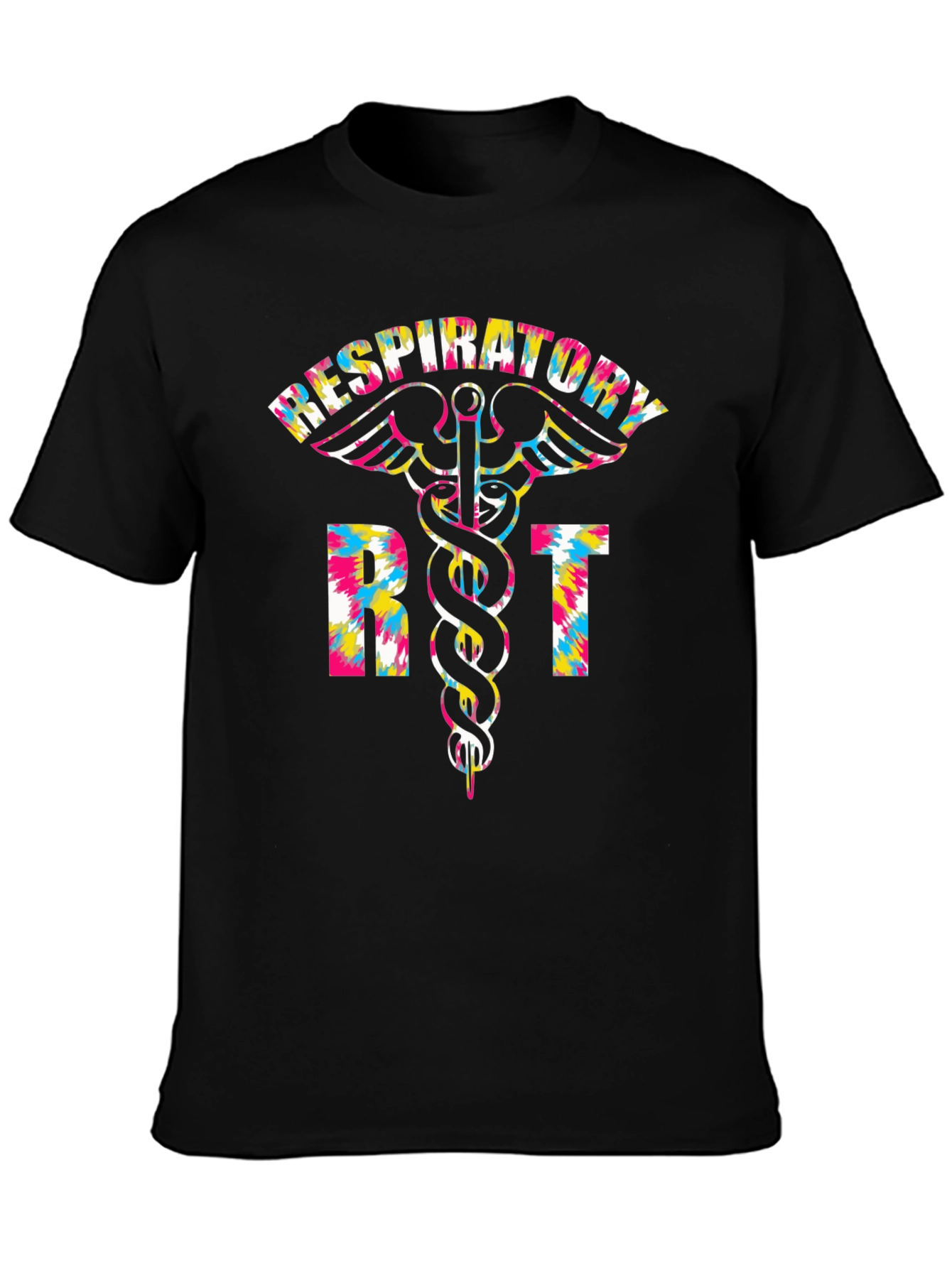 Respiratory Therapist RT Tie Dye Graphic T-Shirt