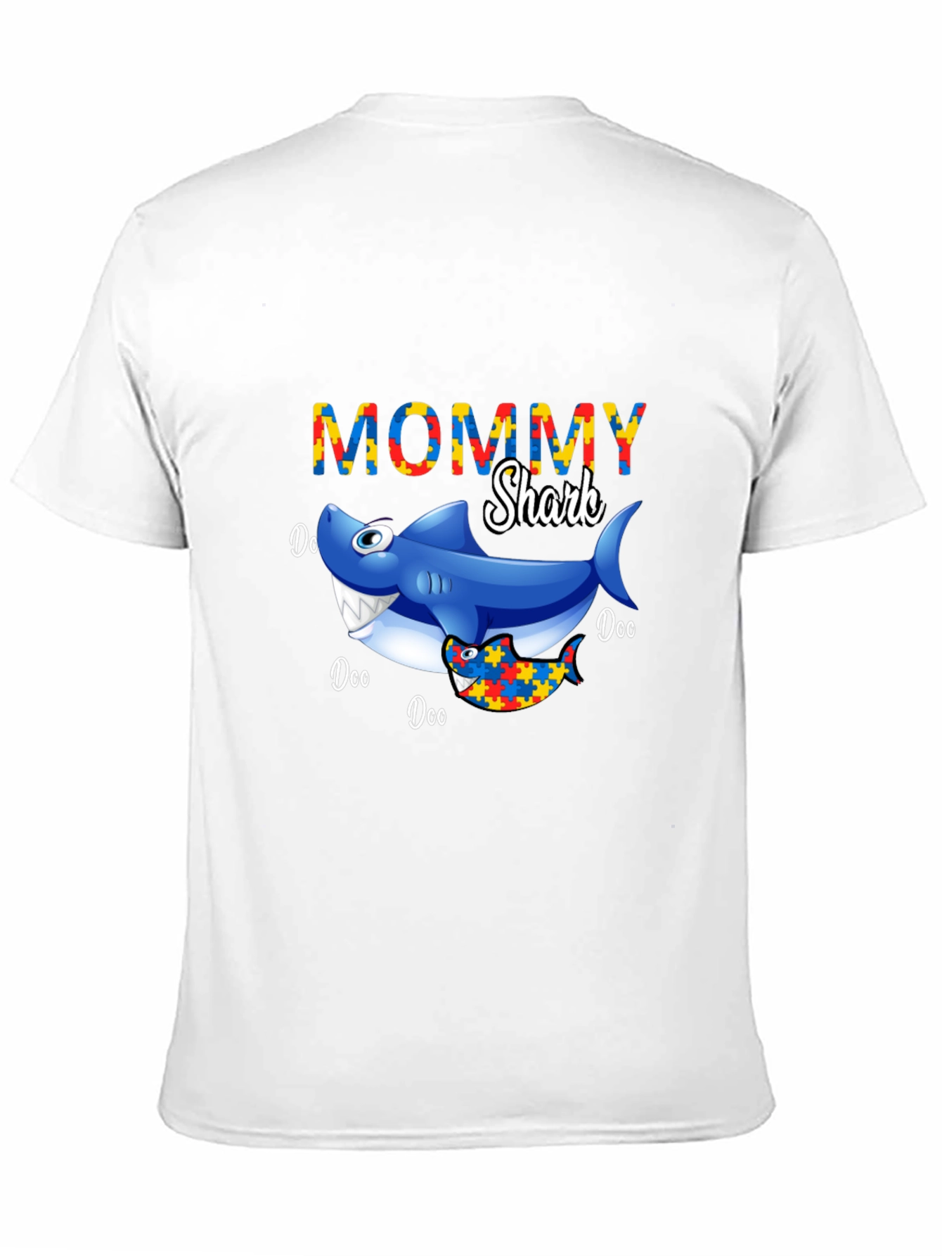 Mommy Shark Autism Awareness T-Shirt