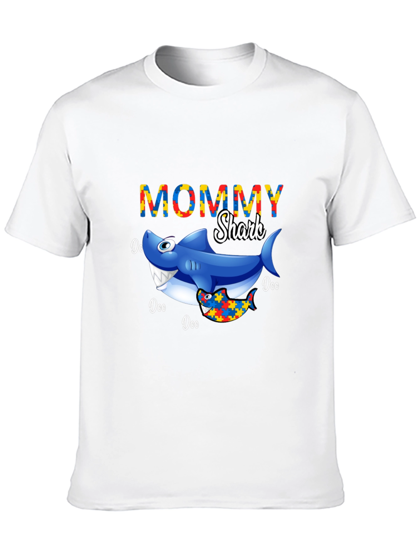 Mommy Shark Autism Awareness T-Shirt