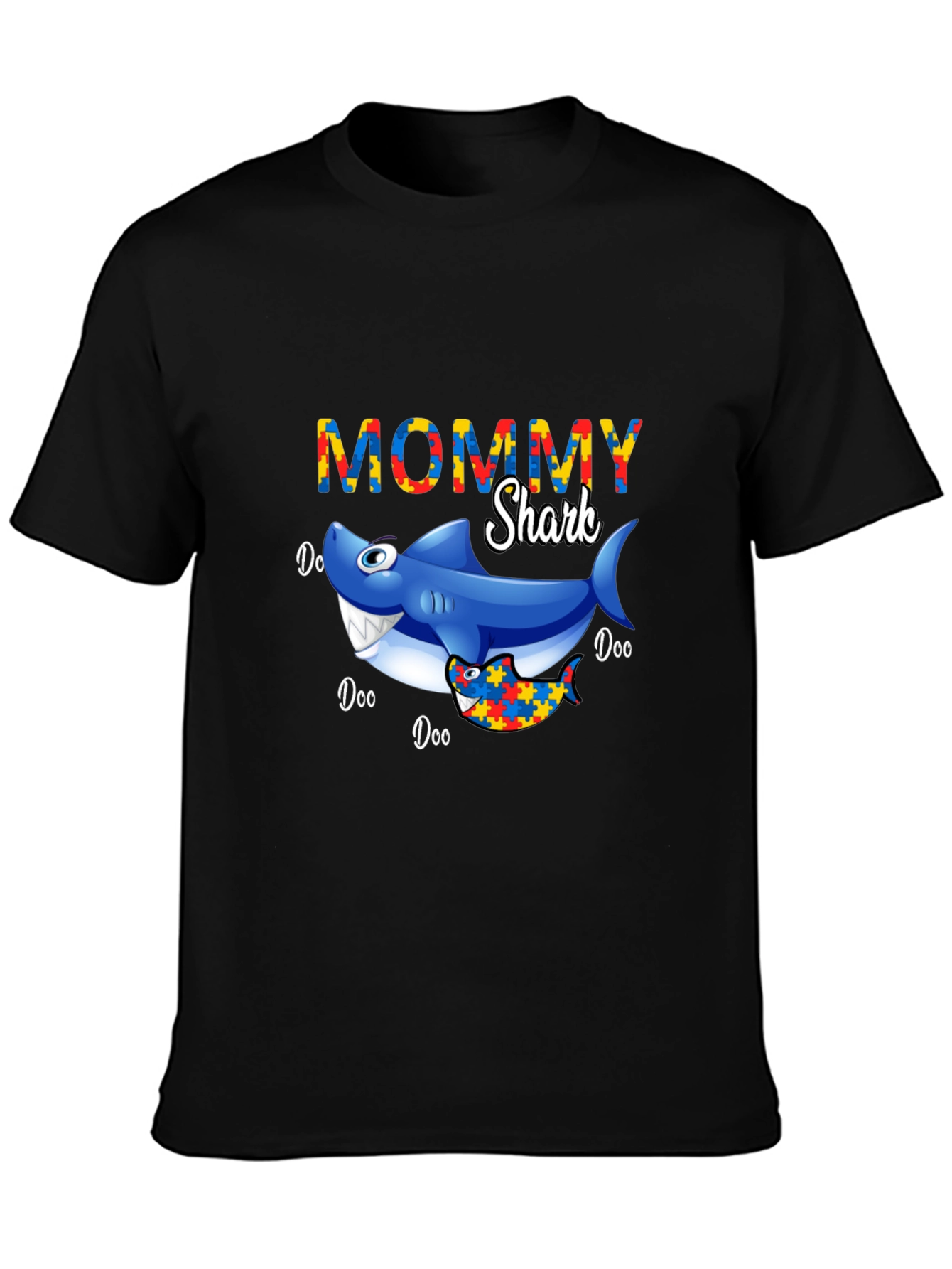 Mommy Shark Autism Awareness T-Shirt