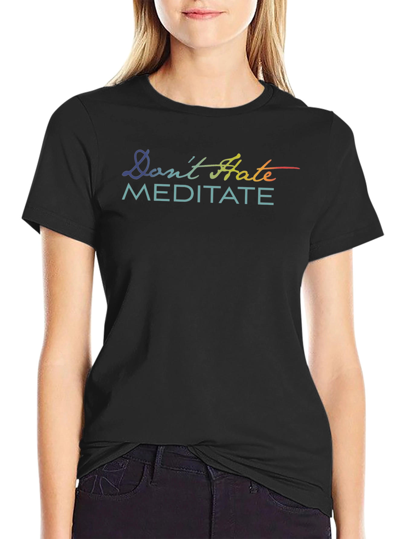 Dont Hate Meditate Graphic T-Shirt