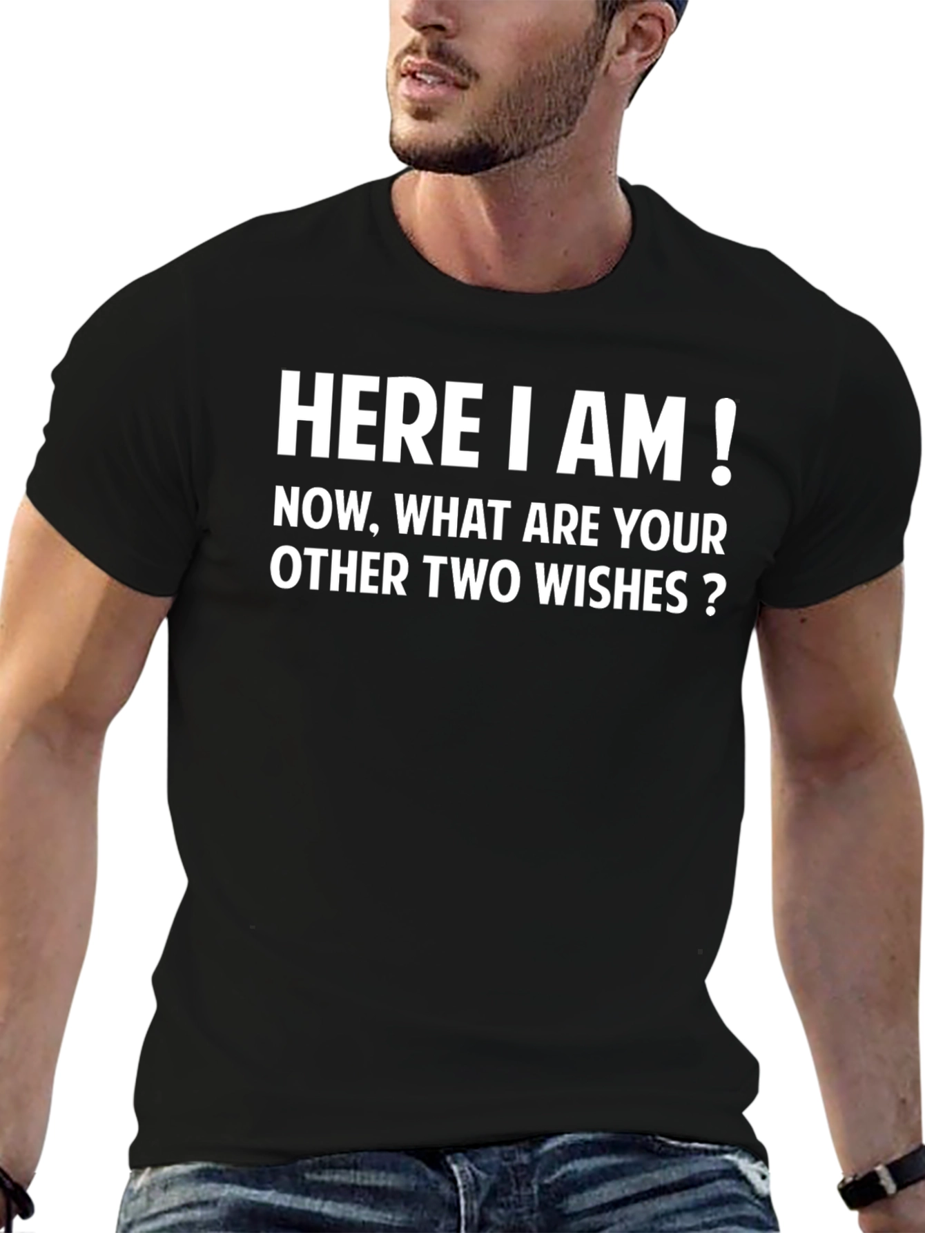Funny Genie T-Shirt - Here I Am! Wishes?