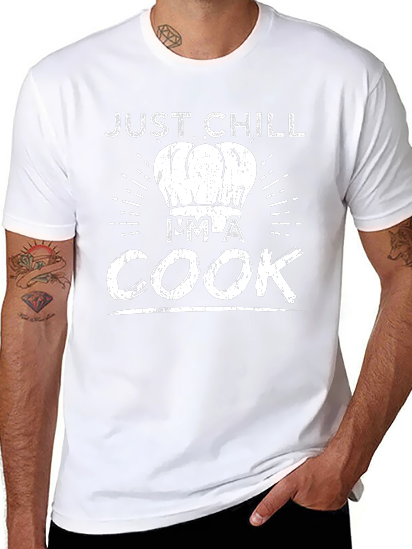 Just Chill Im A Cook Black T-Shirt
