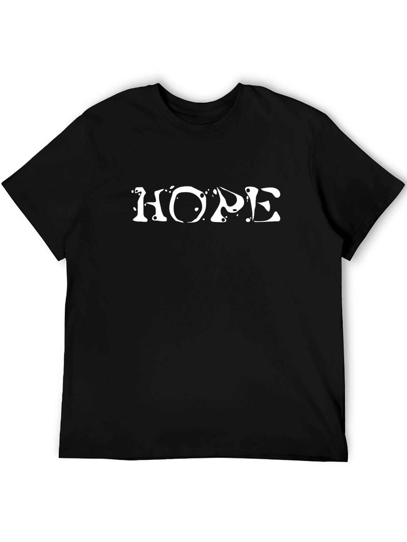 Black Graphic Tee - Hope Print