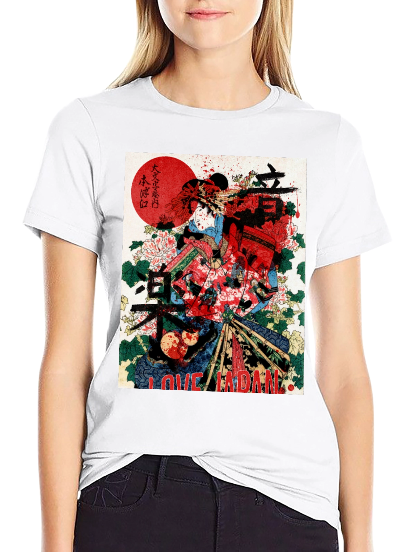Japanese Art Print T-Shirt - Love Japan Tee