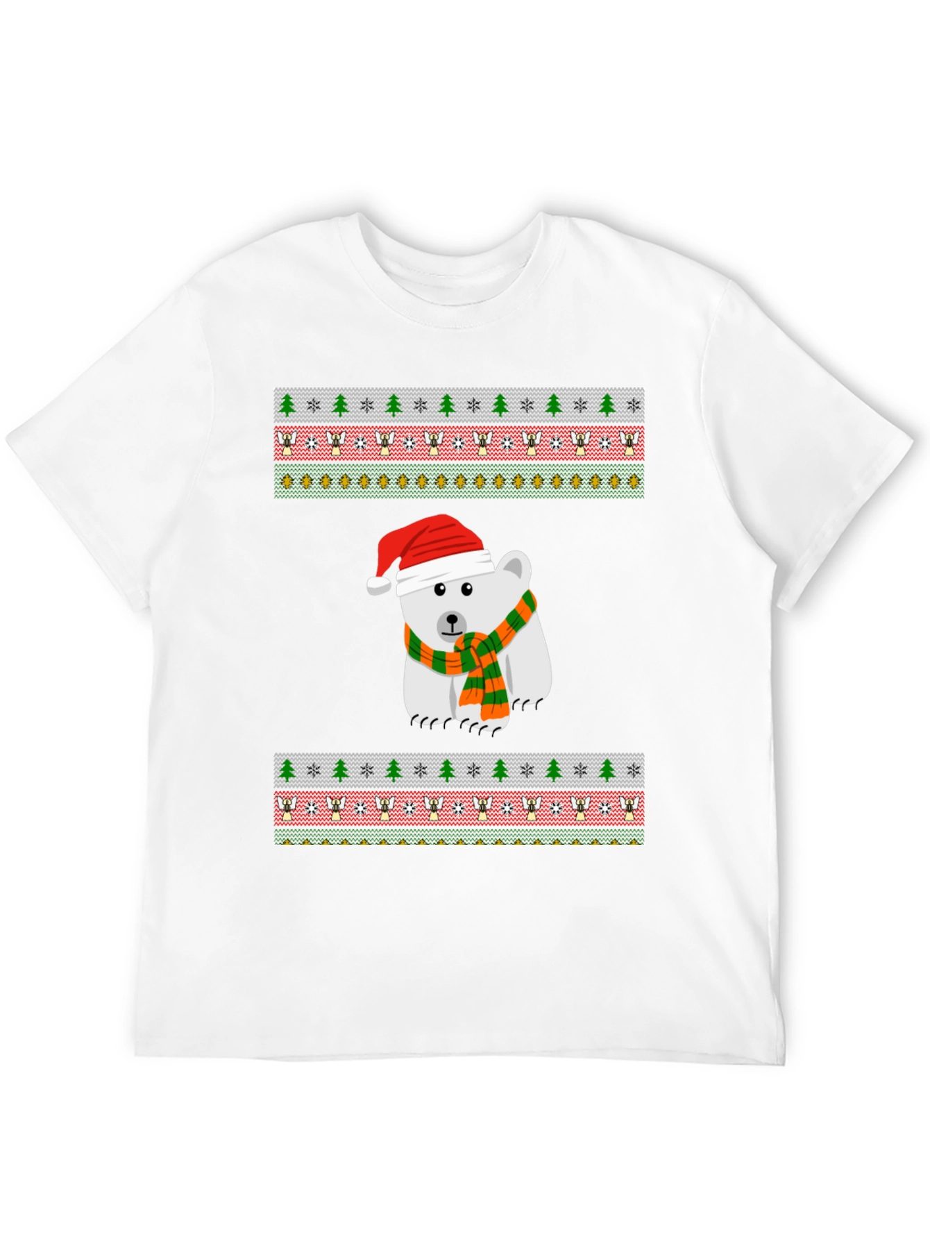 Festive Polar Bear Christmas T-Shirt