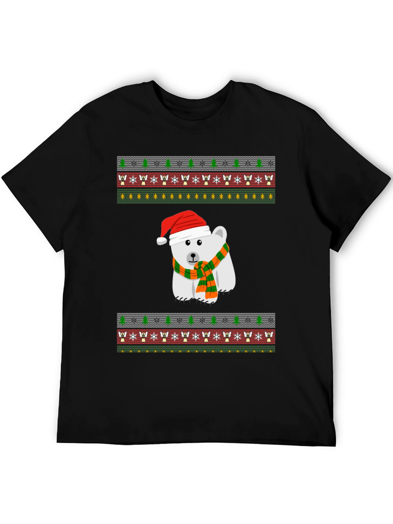 Festive Polar Bear Christmas T-Shirt