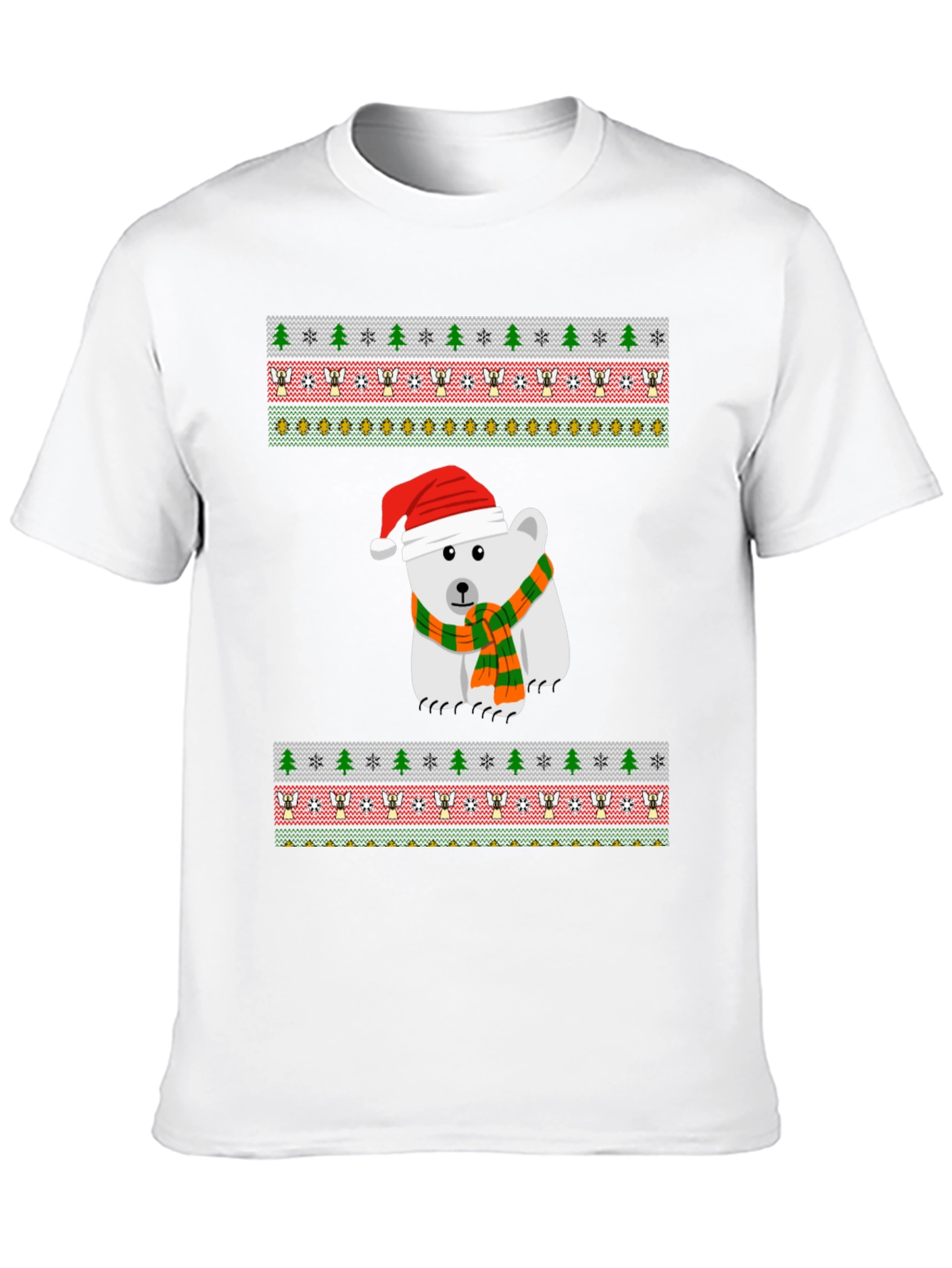 Festive Polar Bear Christmas T-Shirt