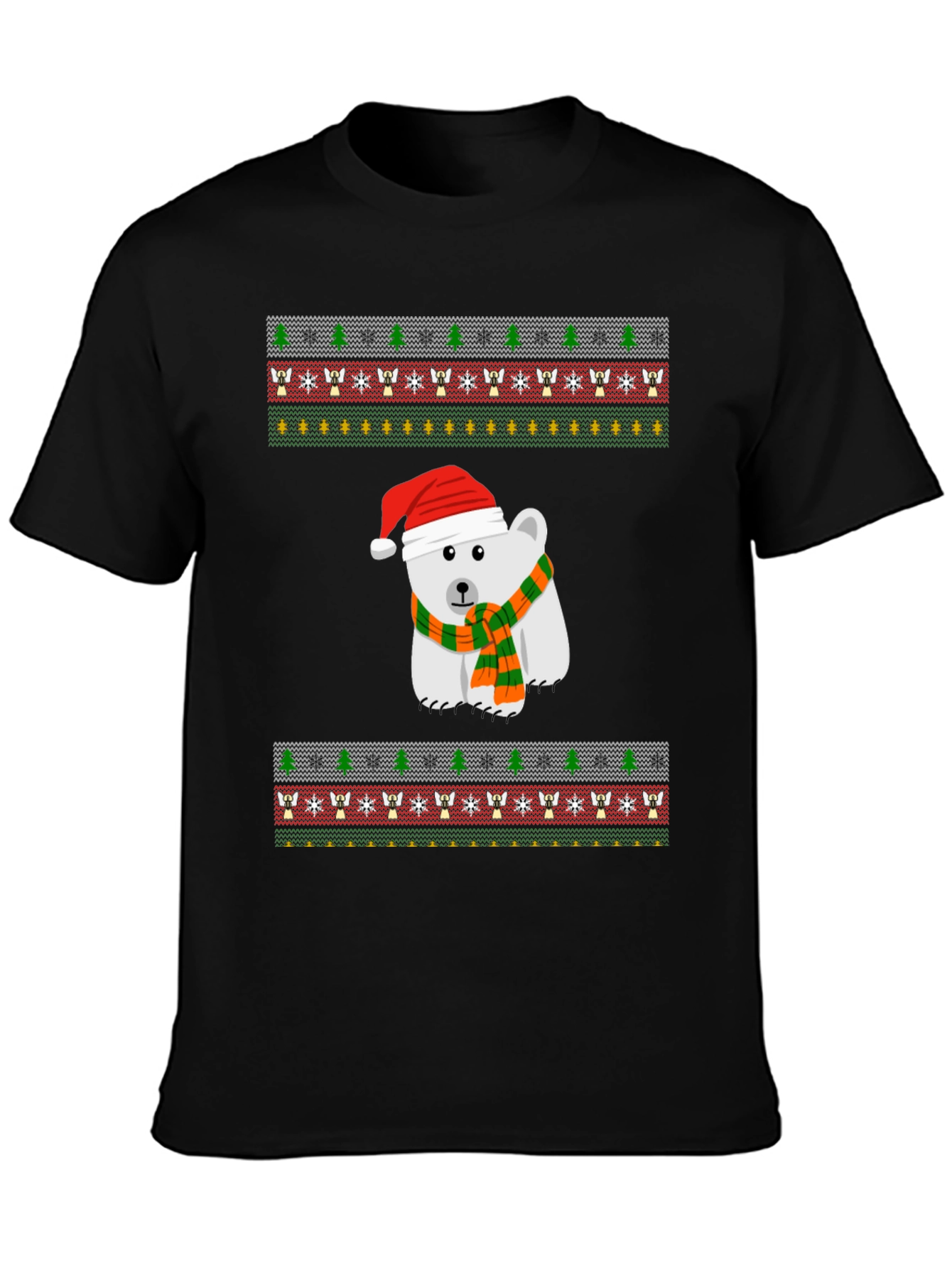 Festive Polar Bear Christmas T-Shirt