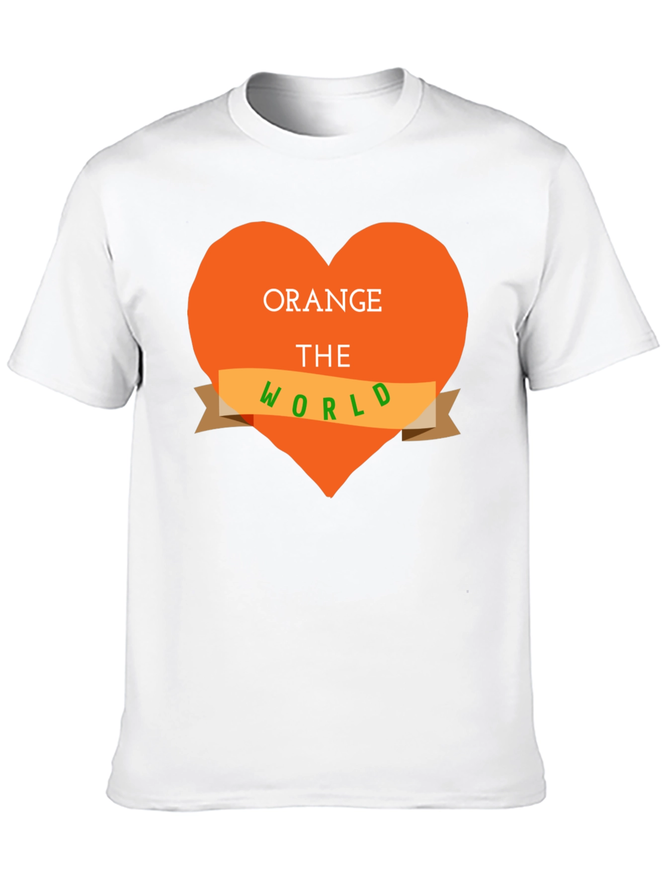 Orange the World T-Shirt - Heart Design