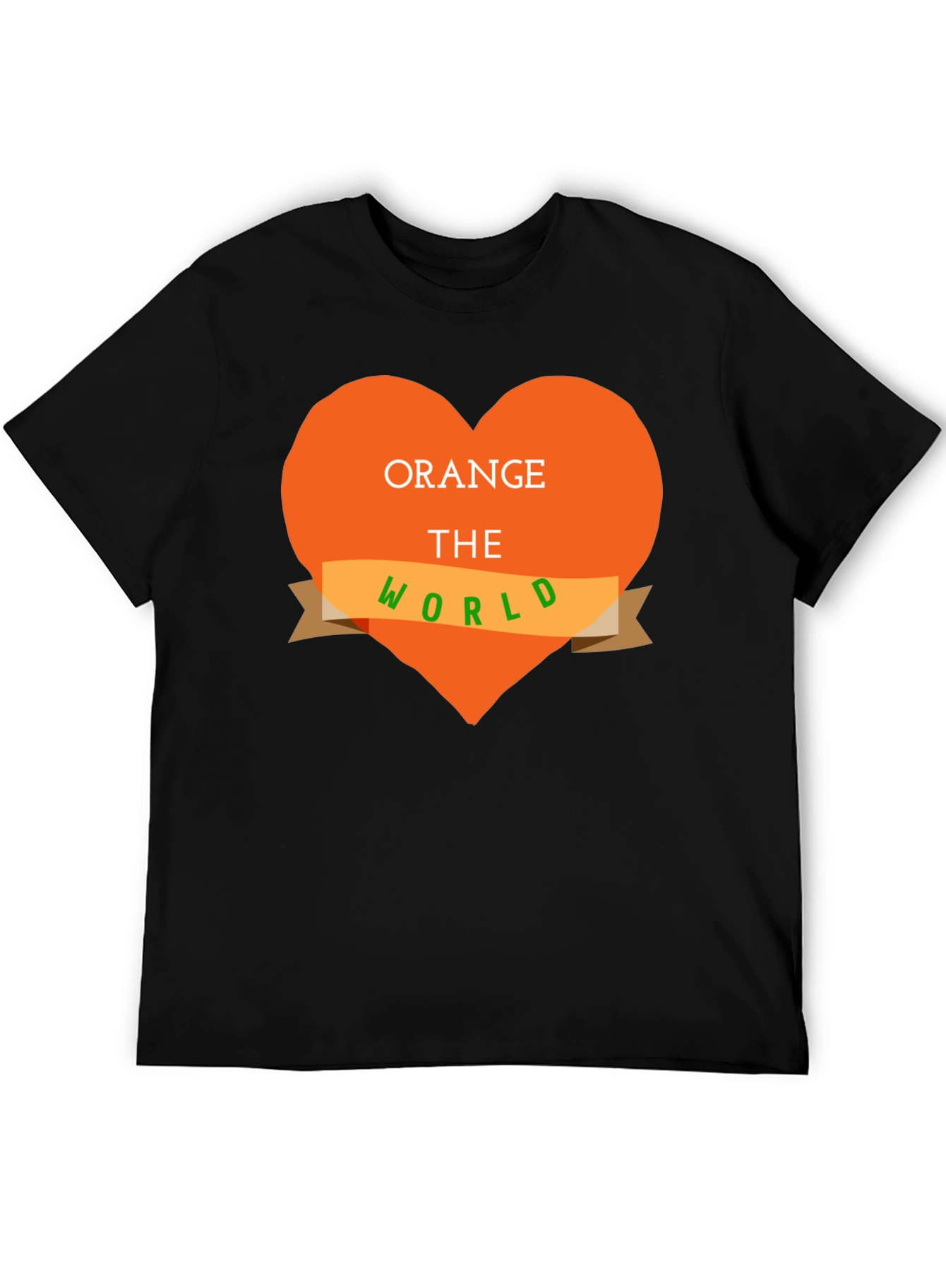 Orange the World T-Shirt - Heart Design
