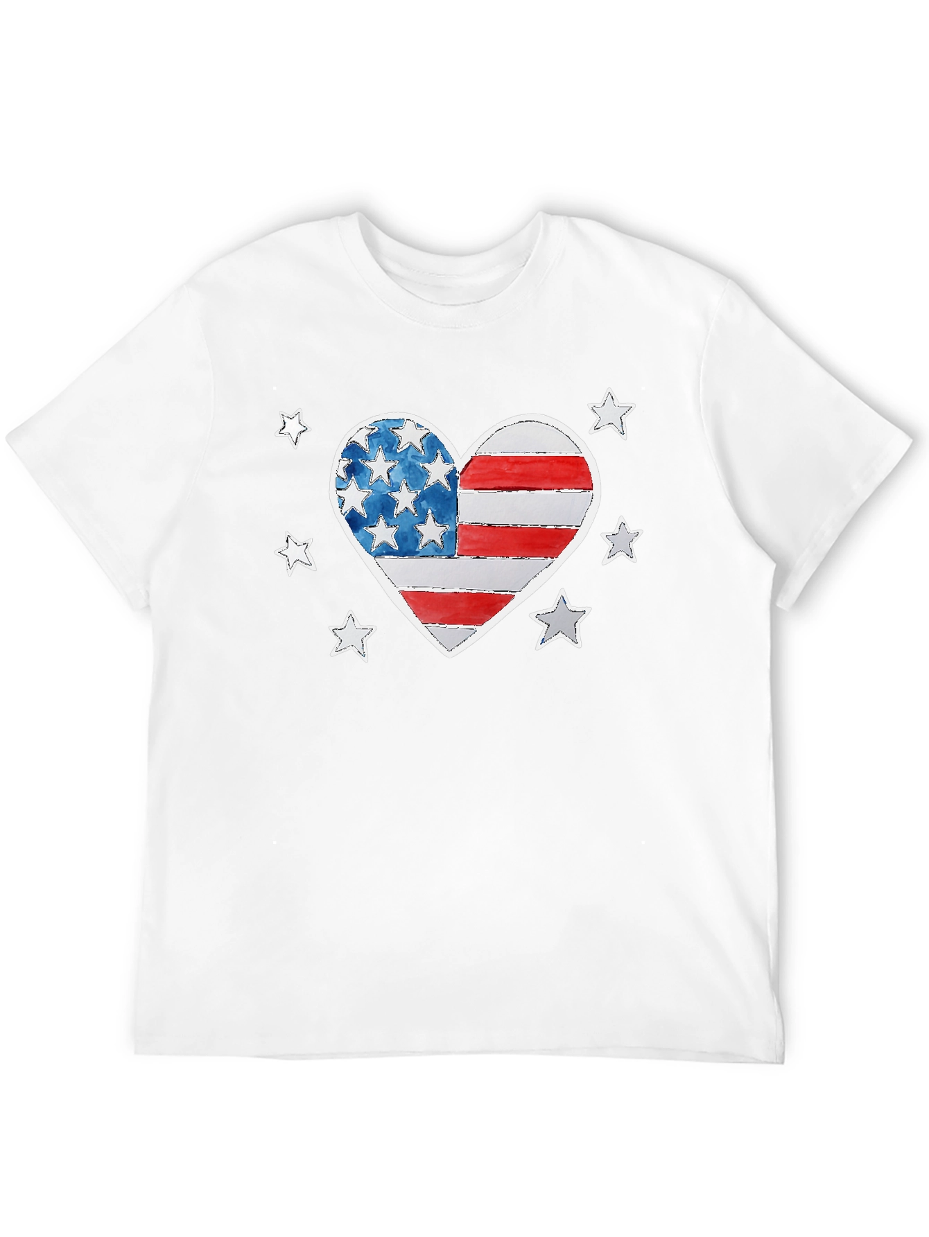 American Flag Heart Graphic Tee