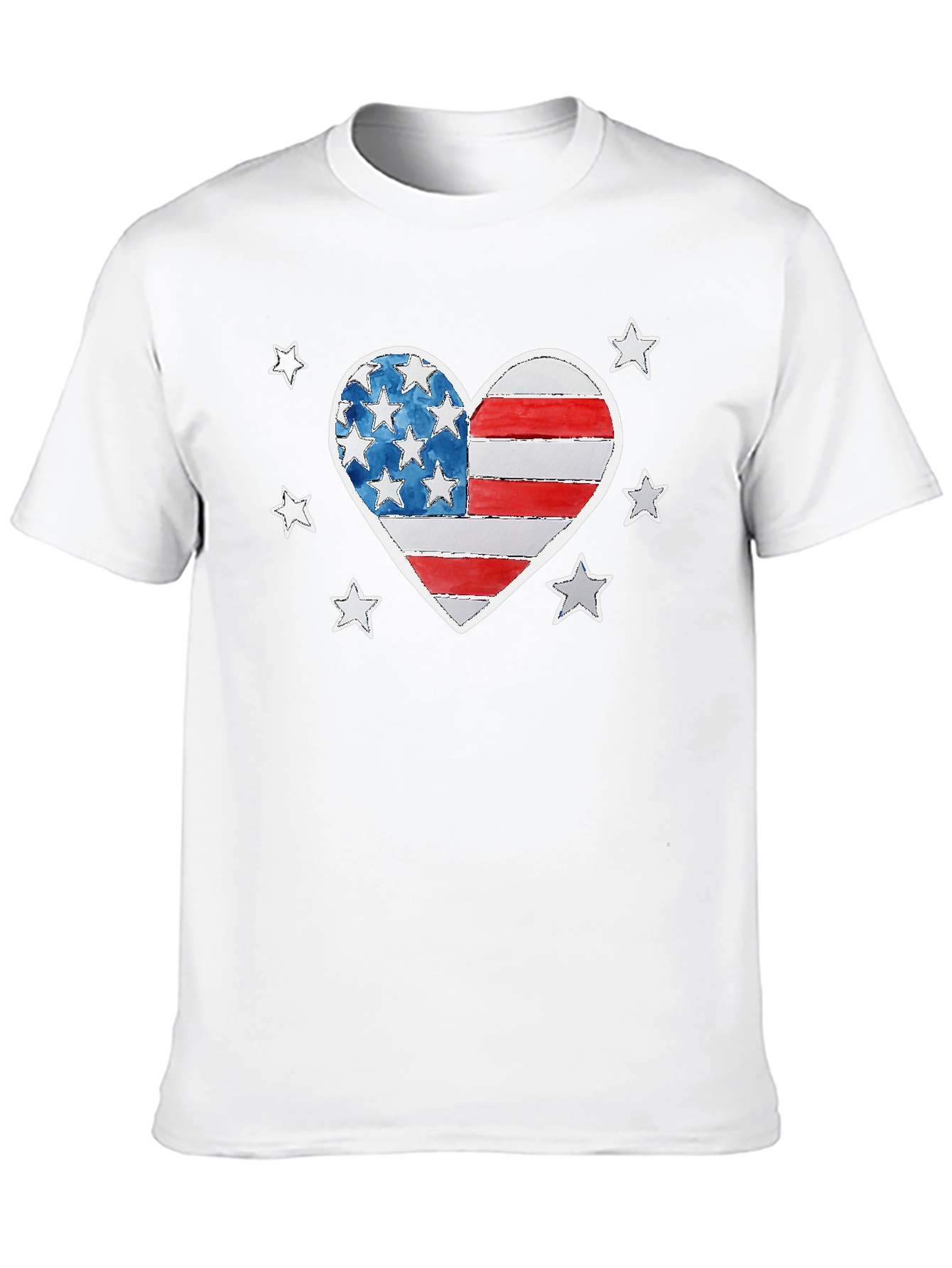 American Flag Heart Graphic Tee